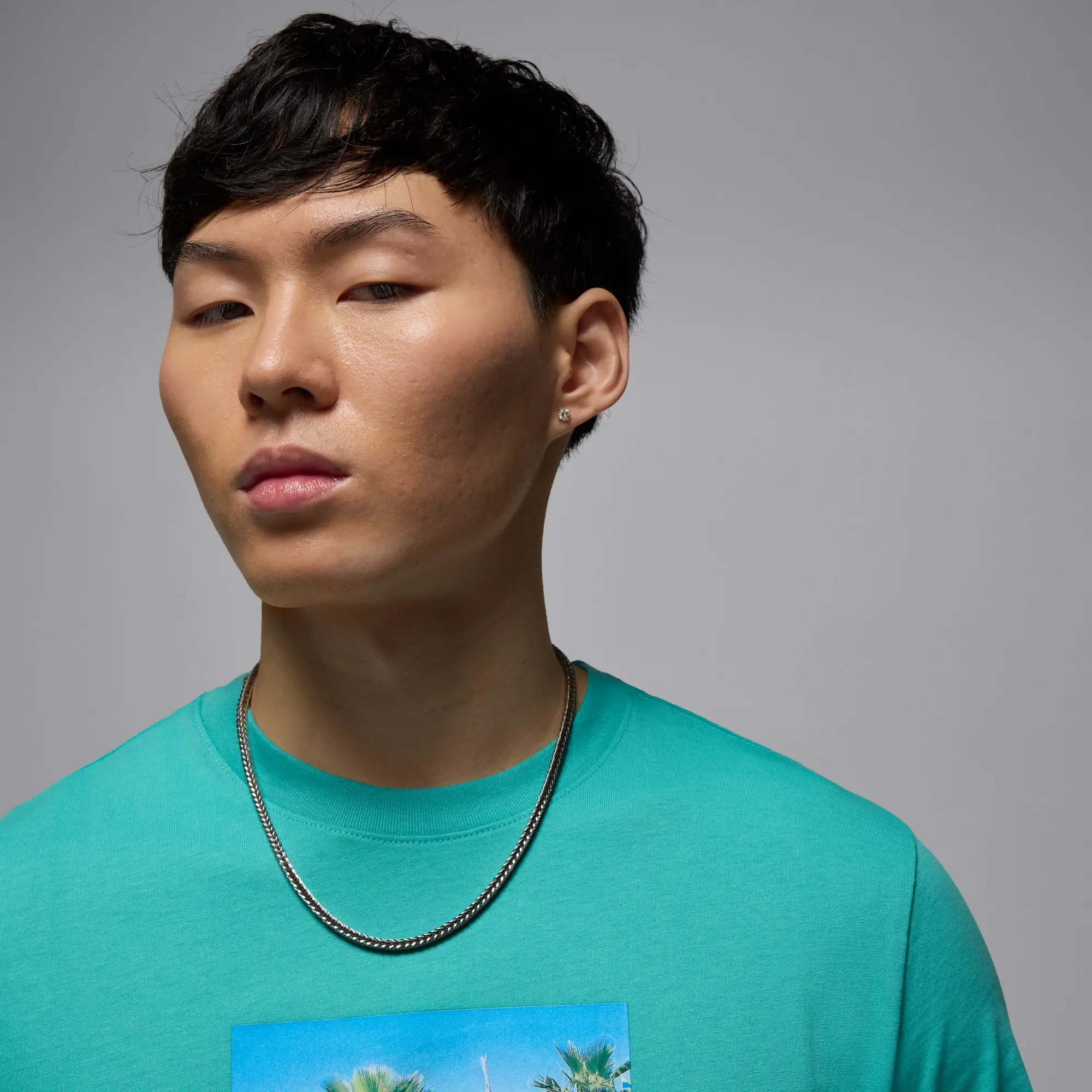 Nike Jordan Brand Men's T-Shirt - Green - Cotton