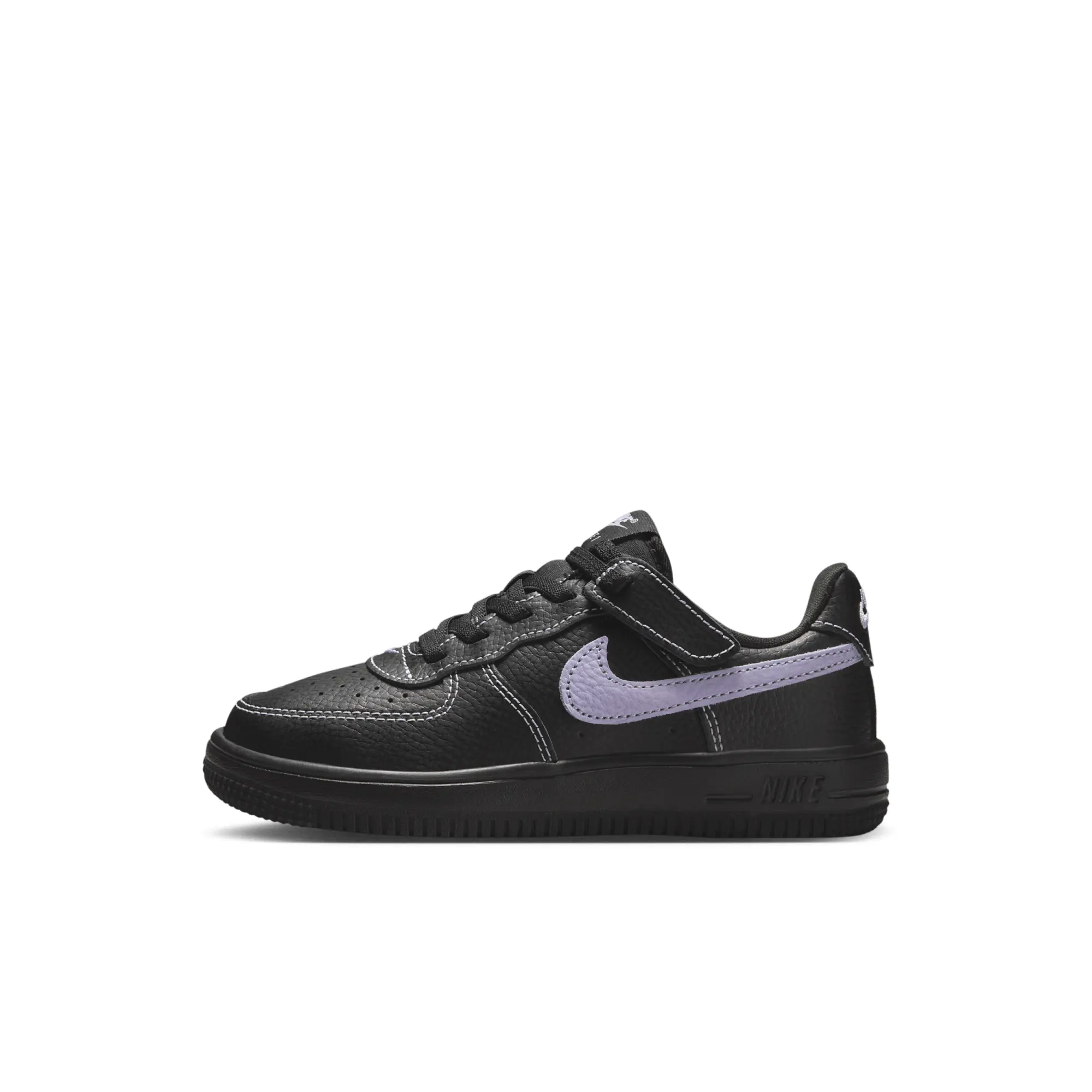 Nike Force 1 Low LV8 EasyOn Younger Kids' Shoes - Black