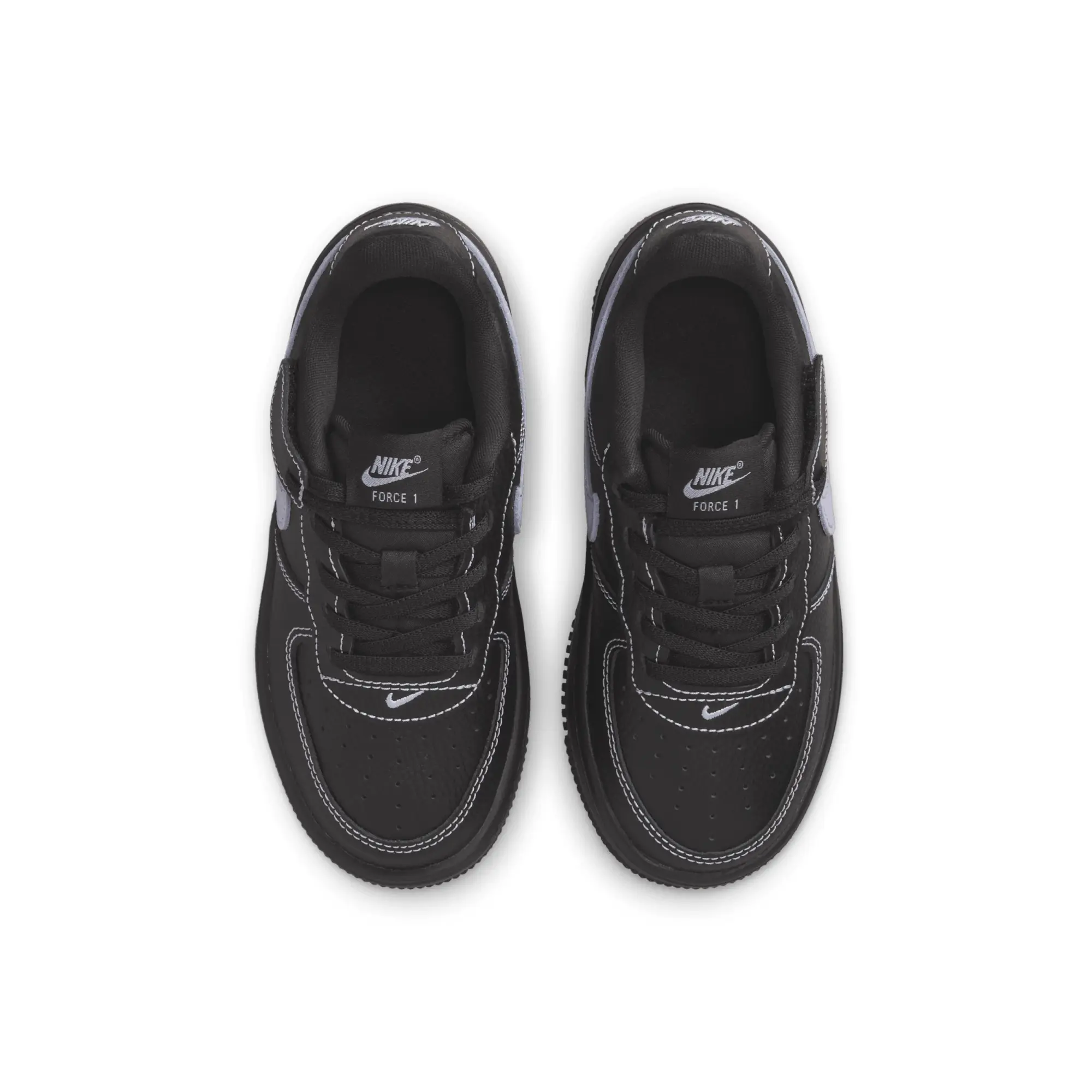 Nike Force 1 Low LV8 EasyOn Younger Kids' Shoes - Black