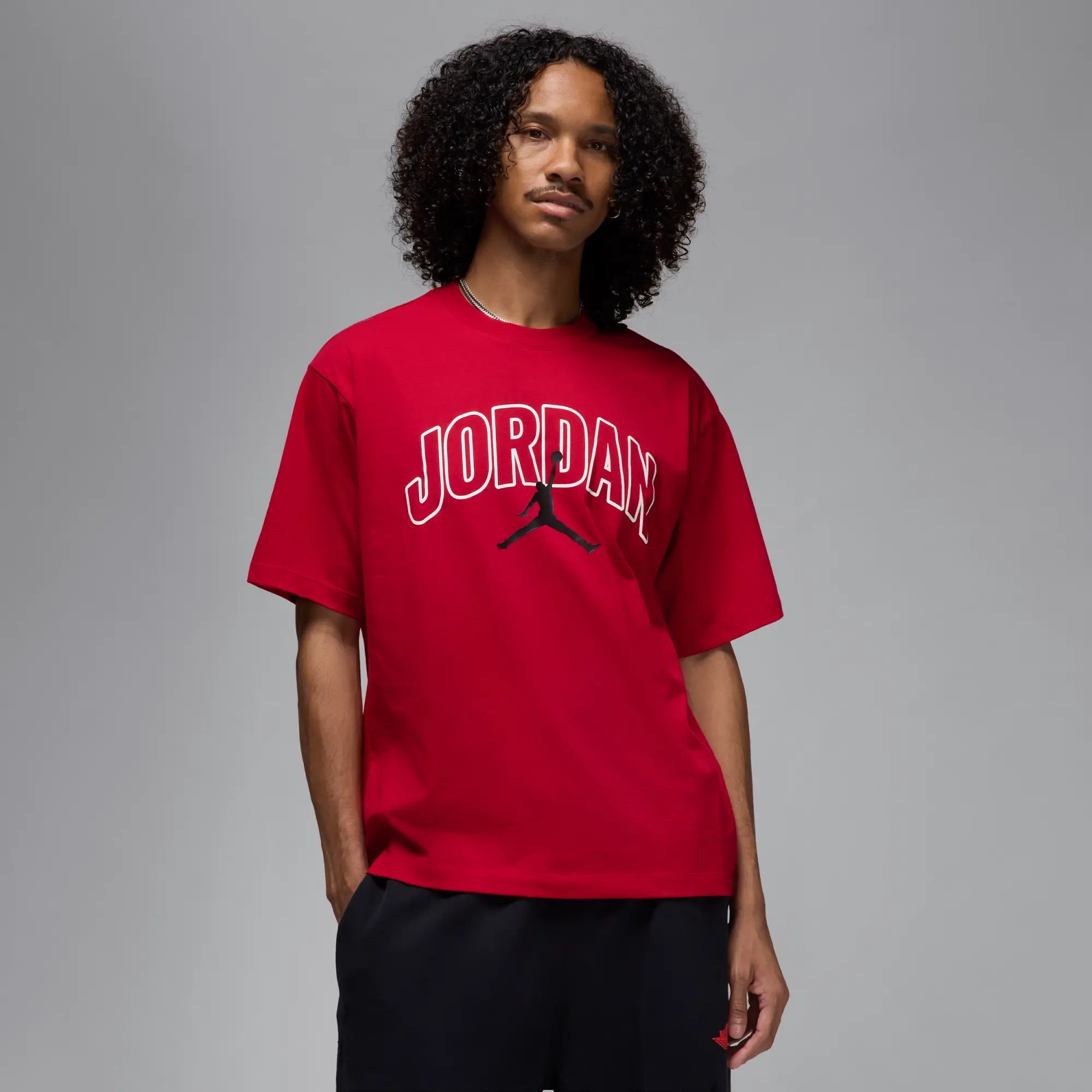 Nike Jordan Brooklyn Men's T-Shirt - Red - Cotton