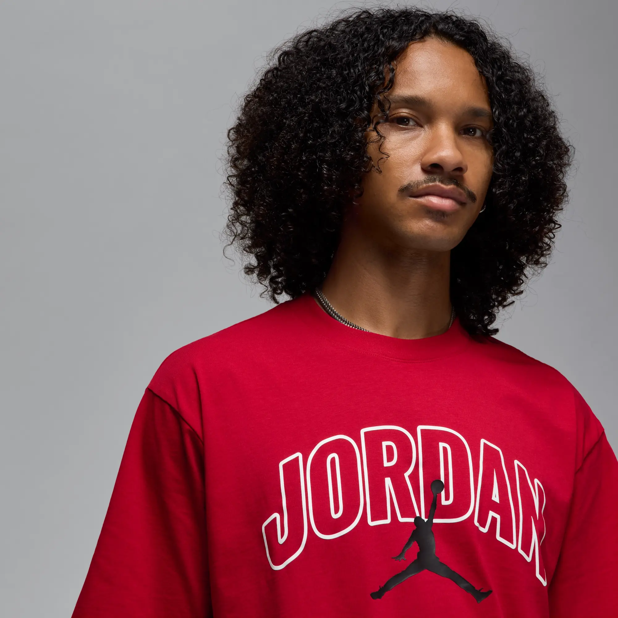 Nike Jordan Brooklyn Men's T-Shirt - Red - Cotton