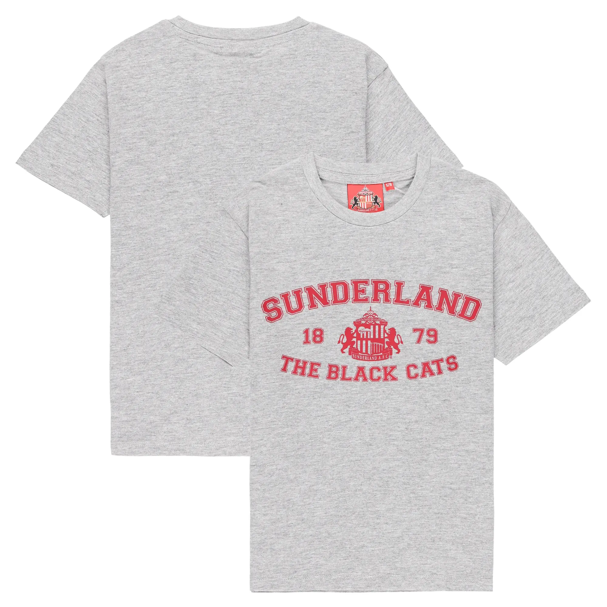 Sunderland Slogan T-Shirt - Grey Marl - Boys