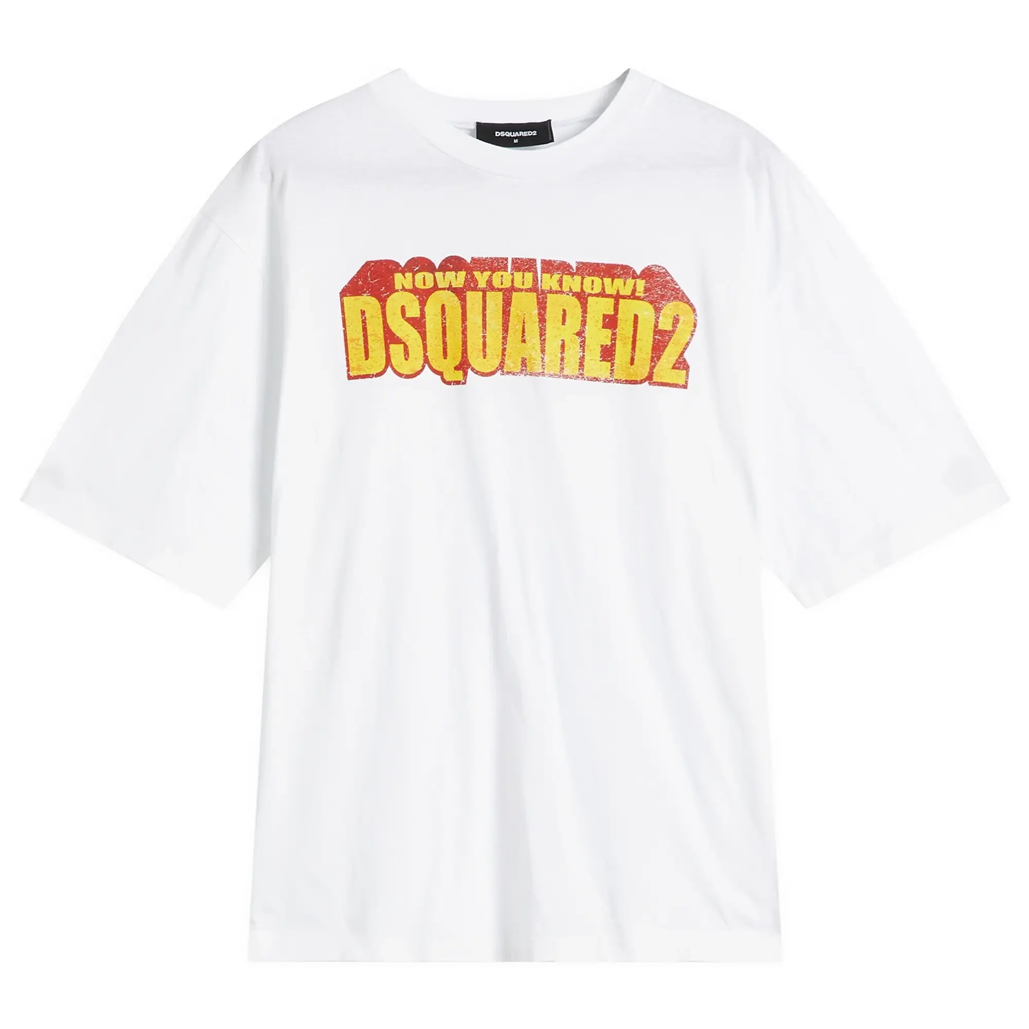 Dsquared2 Men's 3D Logo Loose Fit T-Shirt White