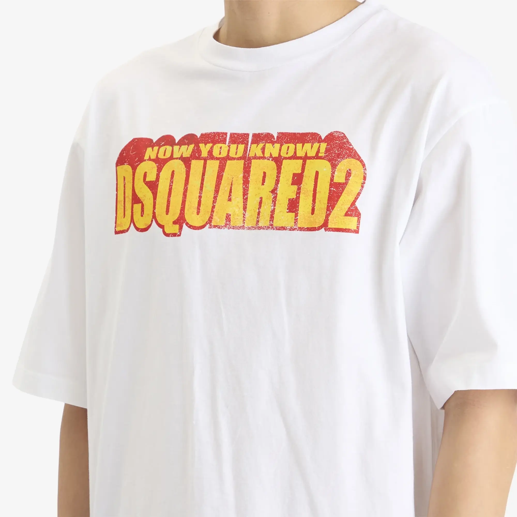 Dsquared2 Men's 3D Logo Loose Fit T-Shirt White