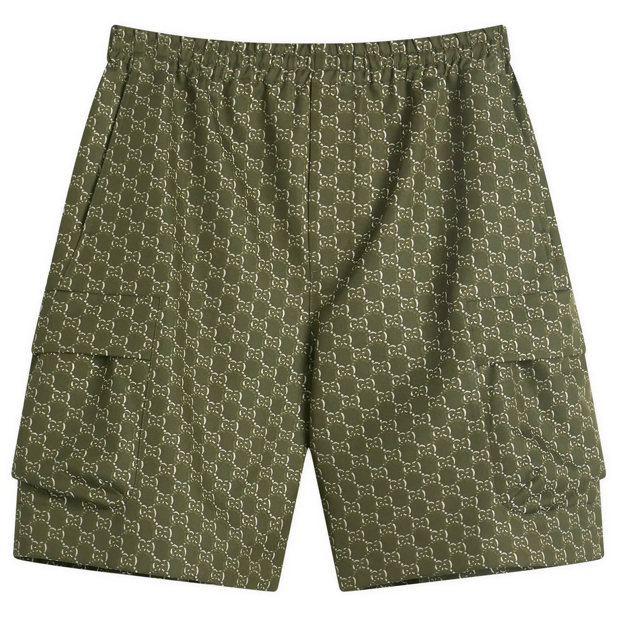 Gucci Men's GG Cotton Jacquard Shorts Green/White