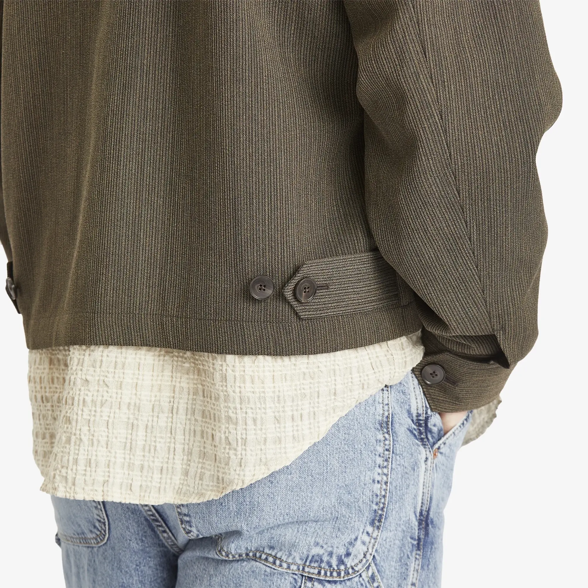 mfpen Men's Mail Zip Jacket Dark Stripe