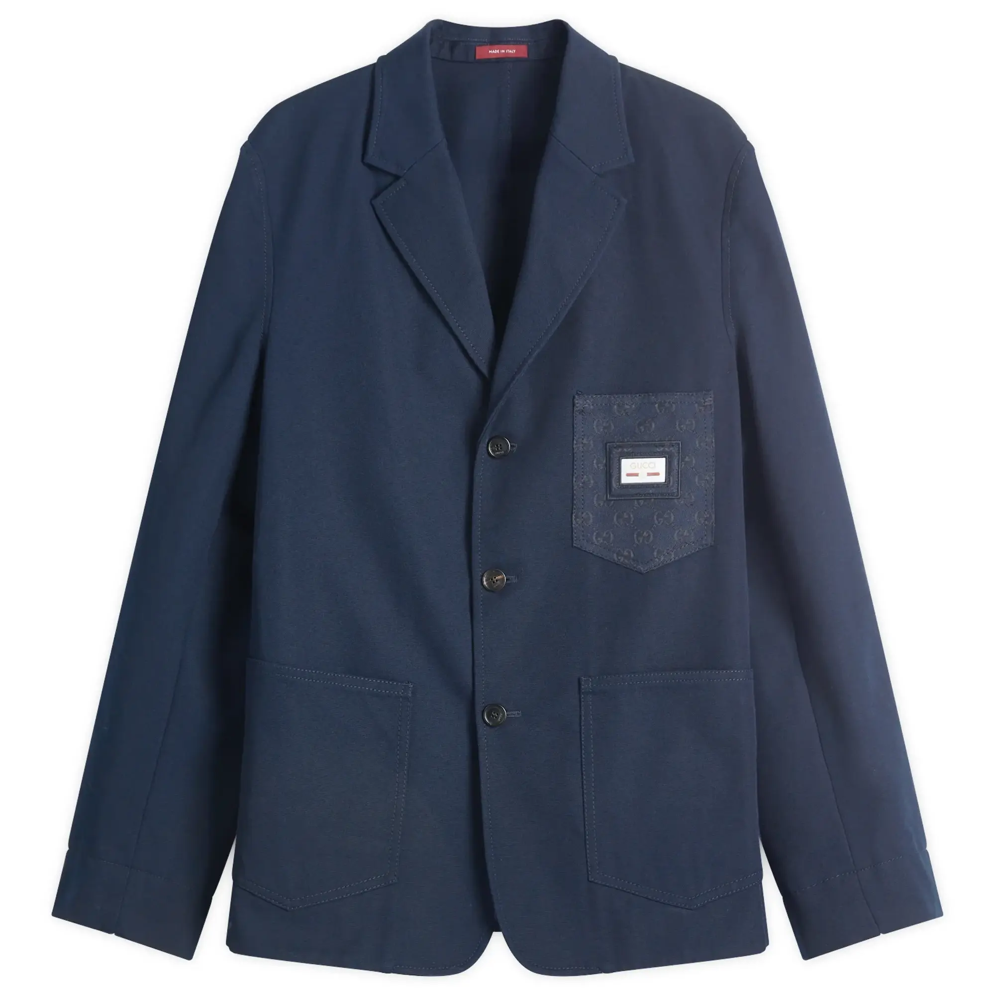 Gucci Men's Heavy Cotton Workwear Jacket Ink