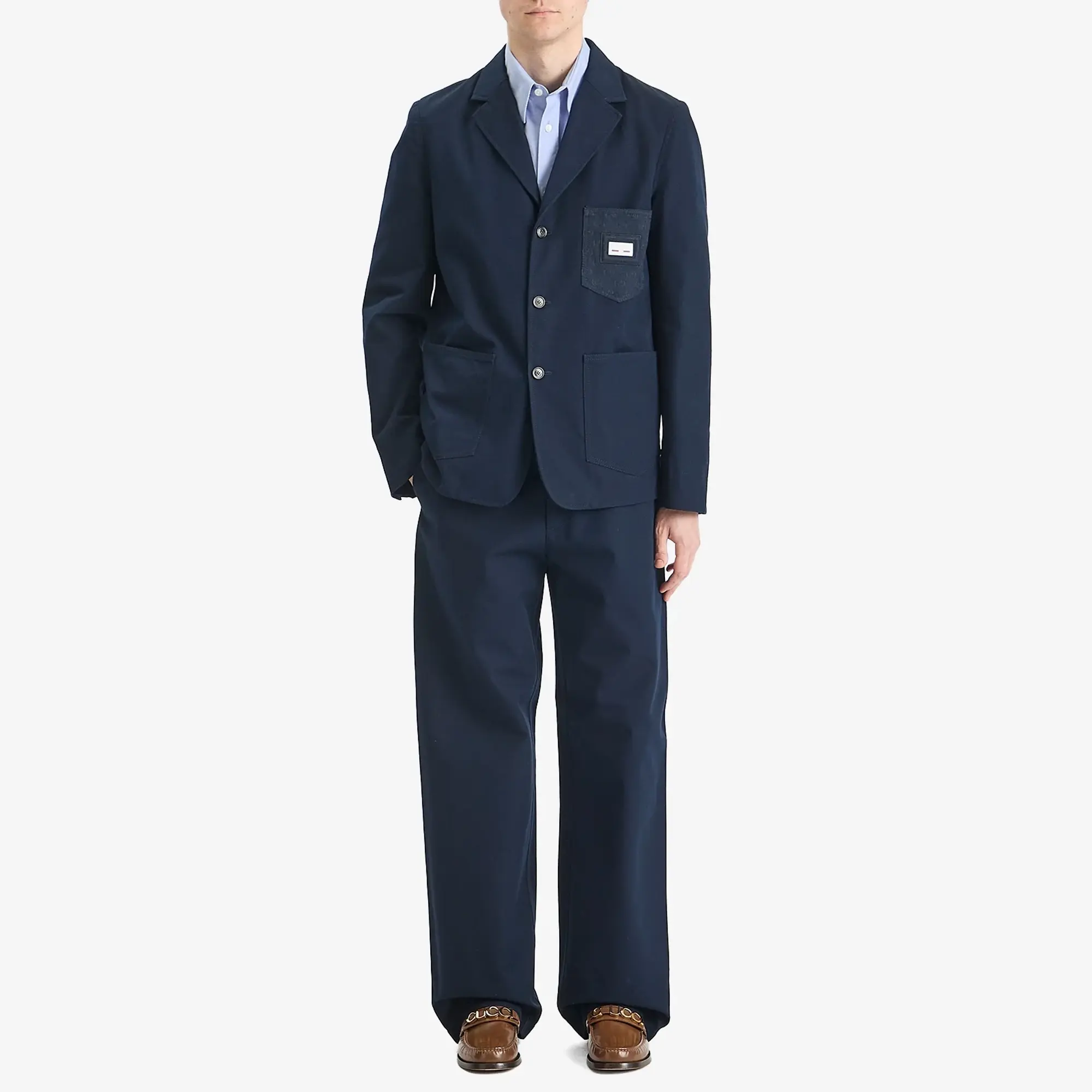 Gucci Men's Heavy Cotton Workwear Jacket Ink