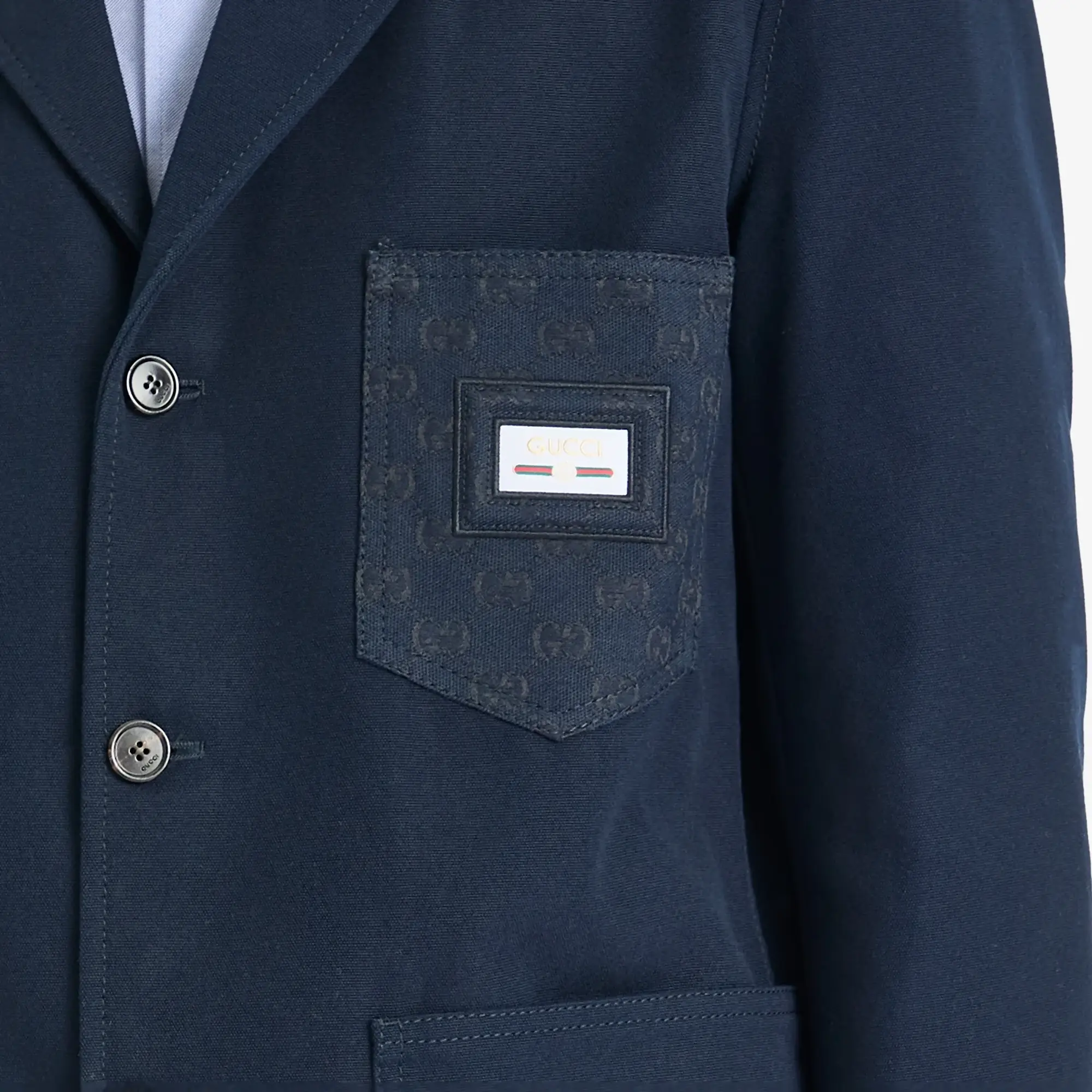 Gucci Men's Heavy Cotton Workwear Jacket Ink