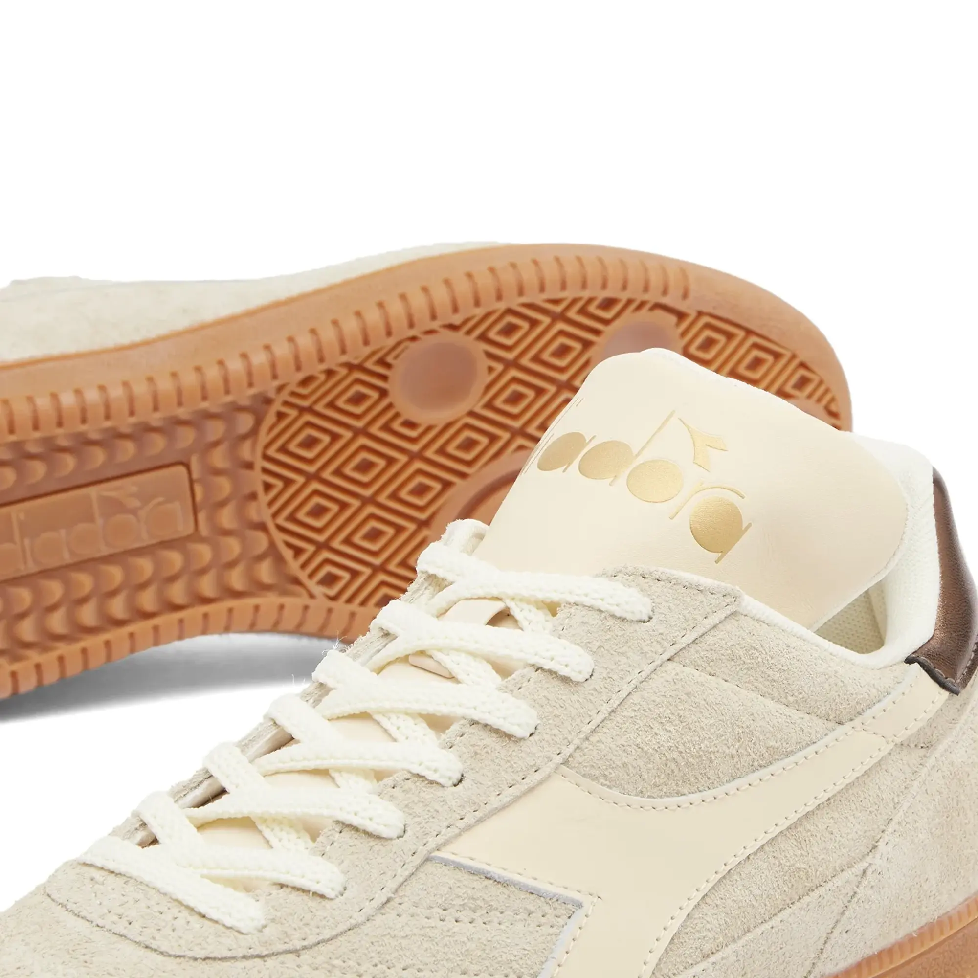 Diadora Gold Indoor Hairy Sneaker Beige Bleached