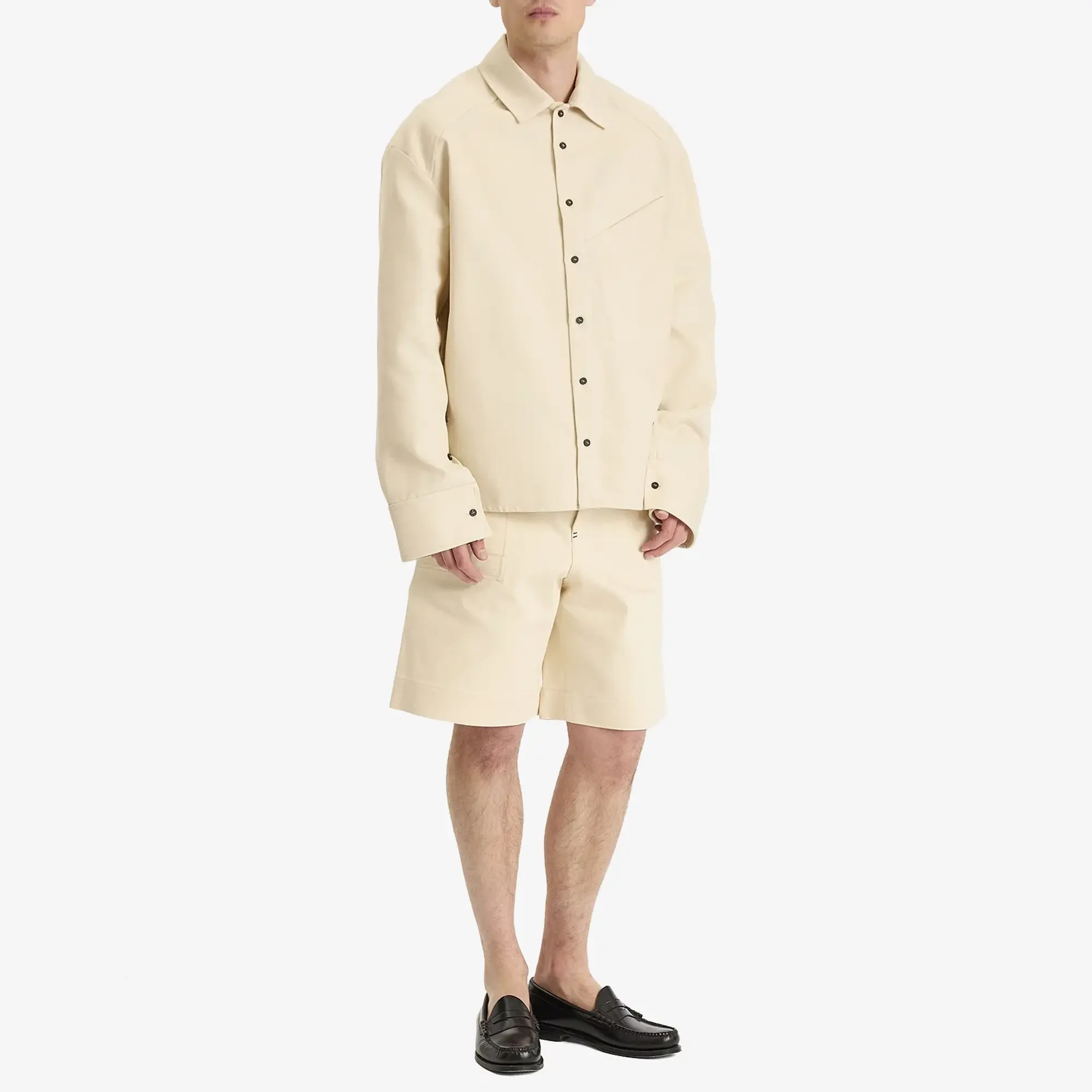 Jacquemus Men's Cotton Shorts Off-White