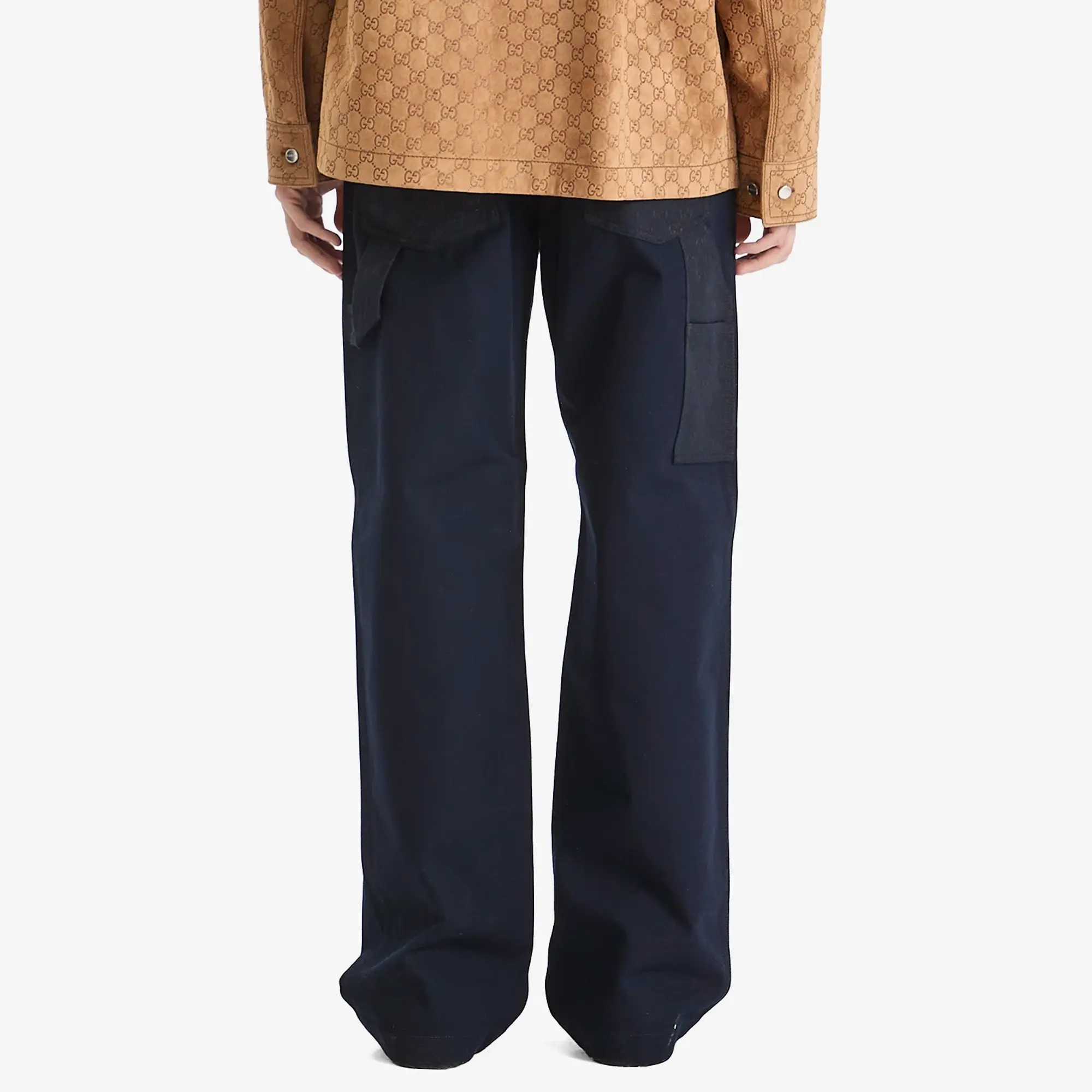 Gucci Men's Heavy Cotton Canvas Workwear Pants Ink
