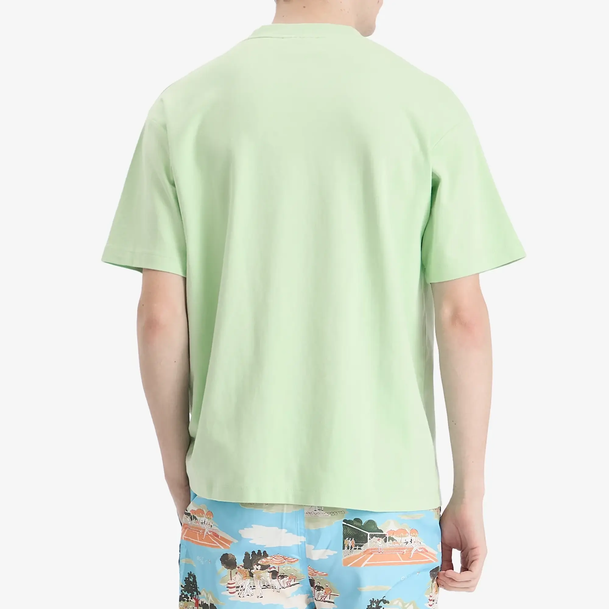 Drôle de Monsieur Men's Small Not From Paris Madame Slogan T-Shirt Light Green