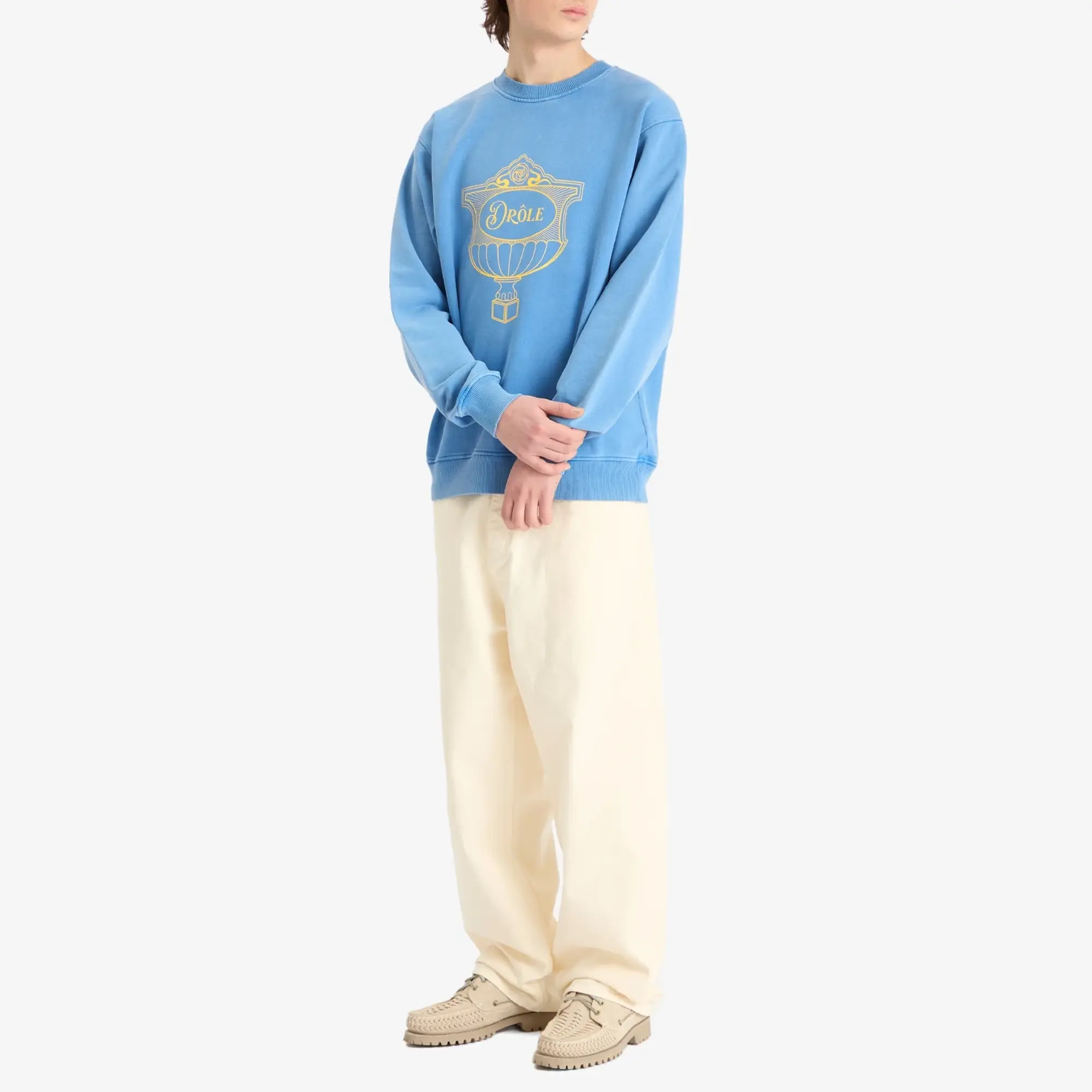 Drôle de Monsieur Men's Drole Cup Sweatshirt Blue