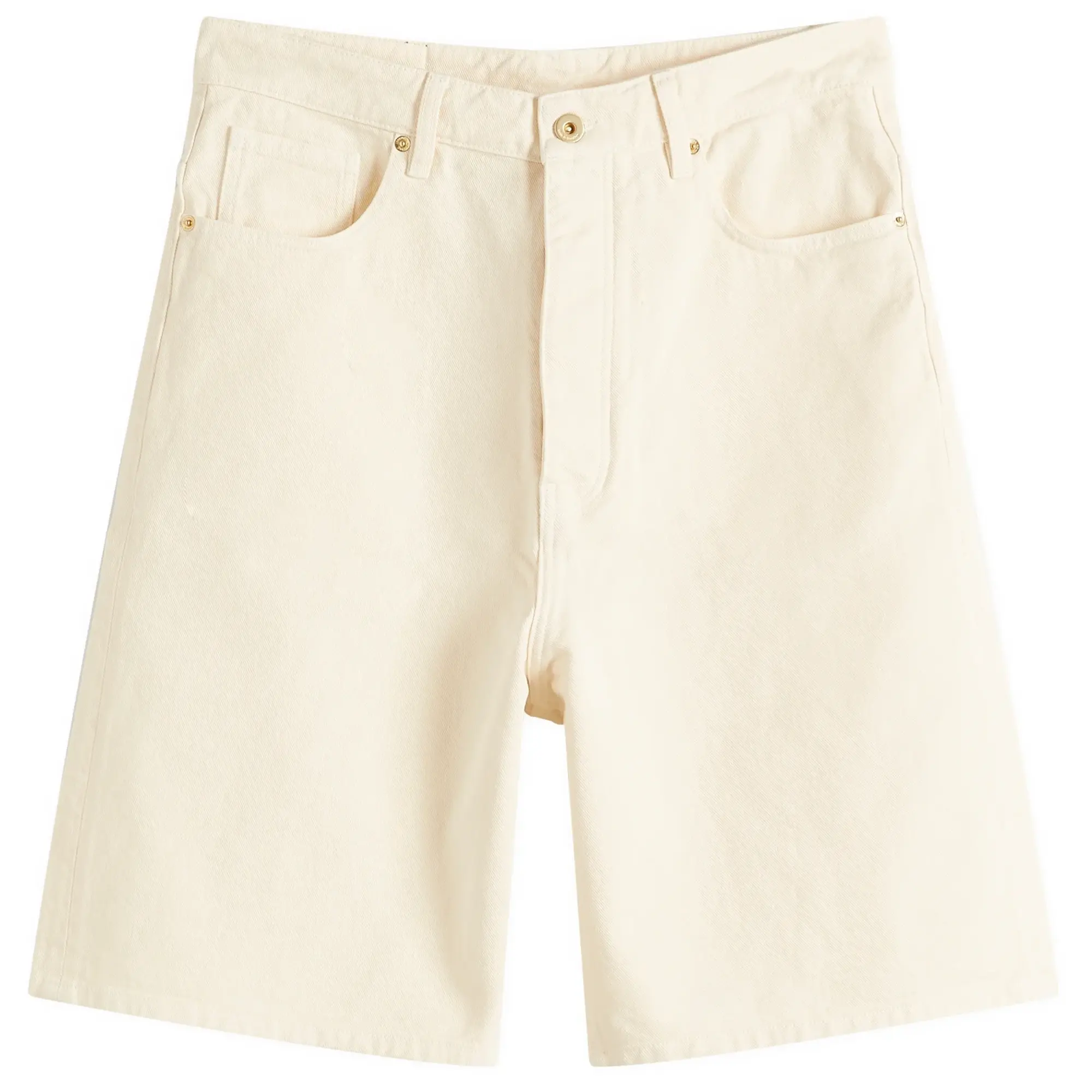 Drôle de Monsieur Men's Ecru Baggy Shorts Off White