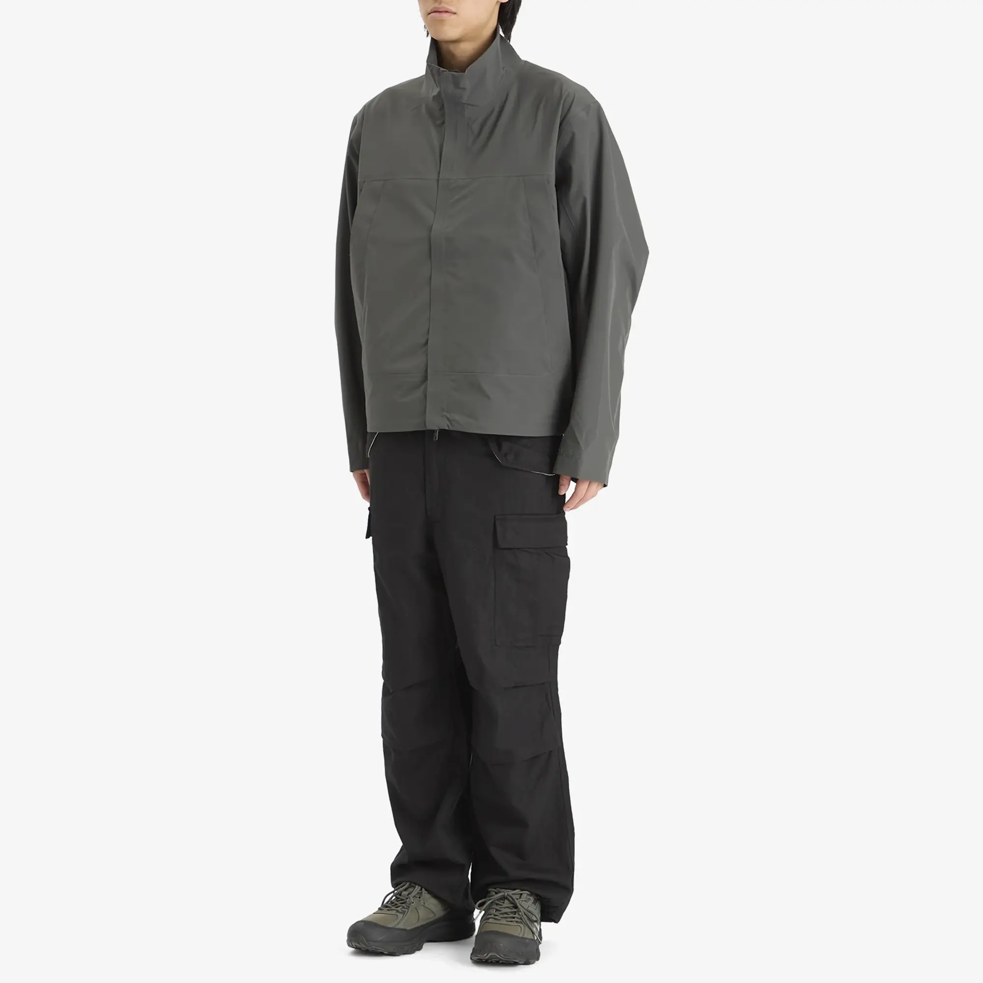 Norse Projects Men's 3L Waterproof Stand Collar Jacket Black Olive