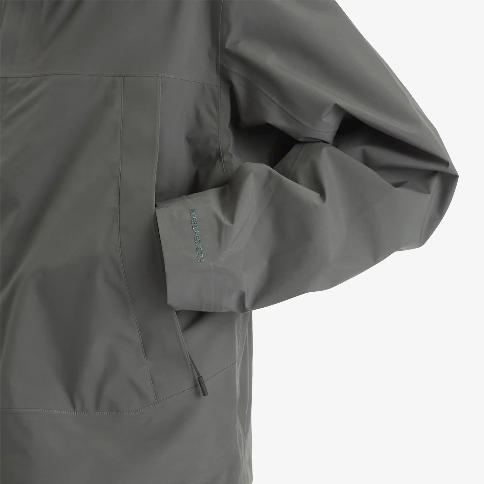 Norse Projects Men's 3L Waterproof Stand Collar Jacket Black Olive