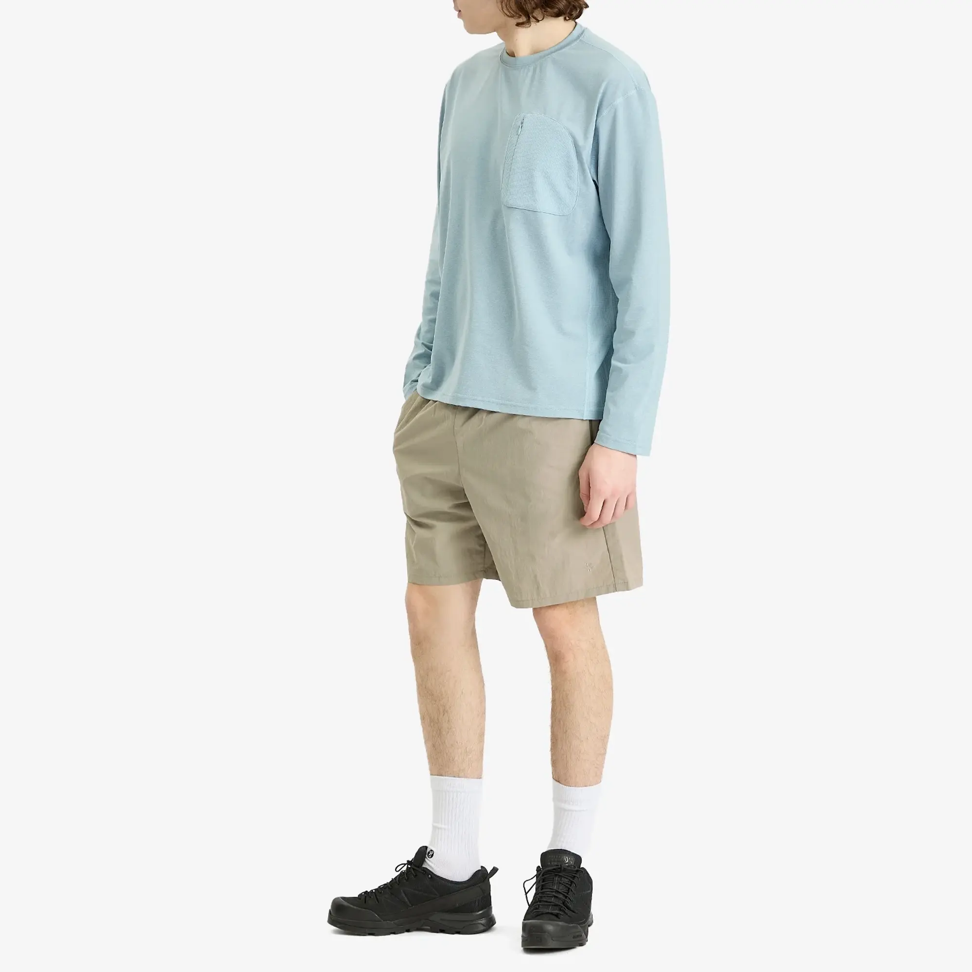 Goldwin Men's Nylon Shorts Moon Mist