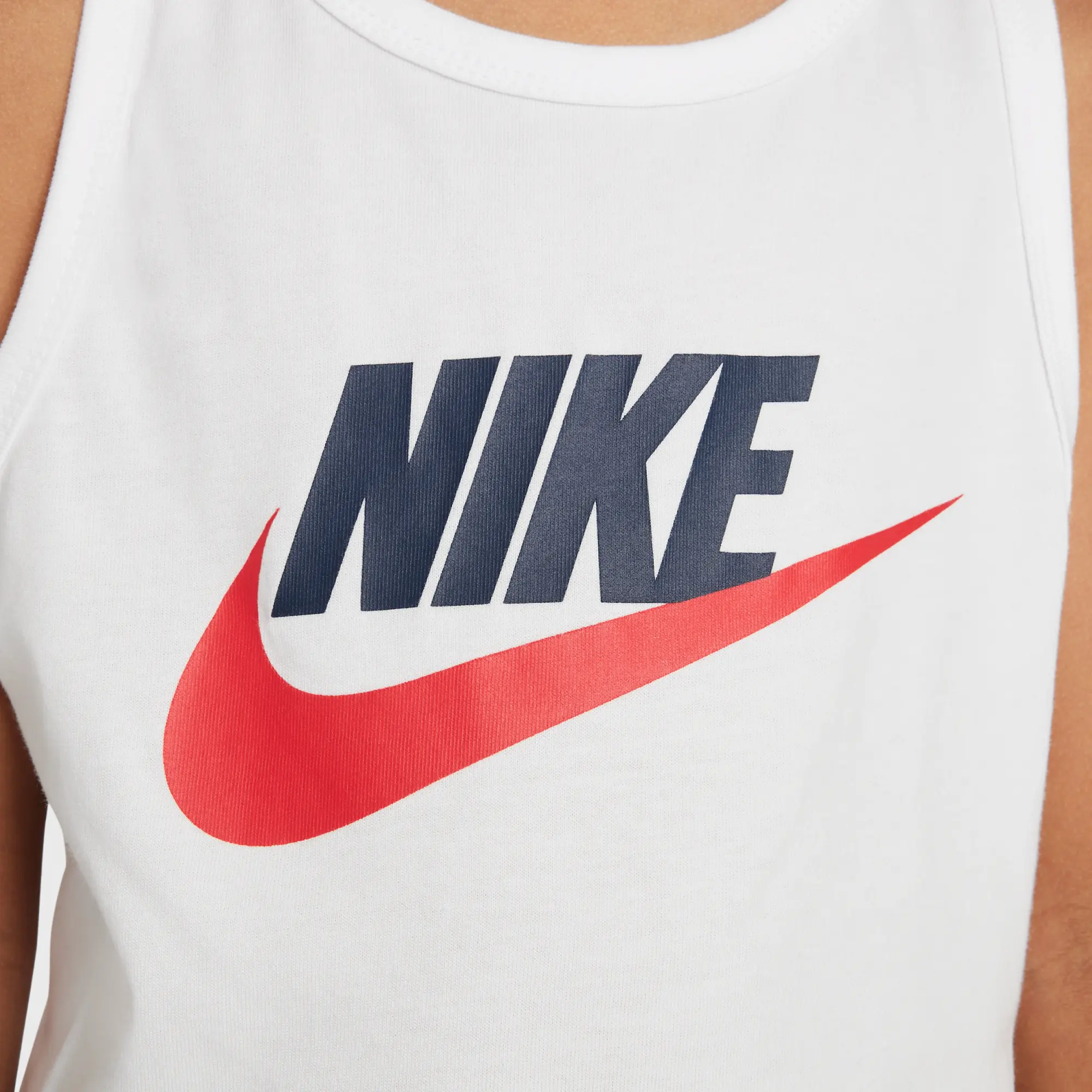 Nike Sportswear Older Kids' Tank Top - White - Cotton