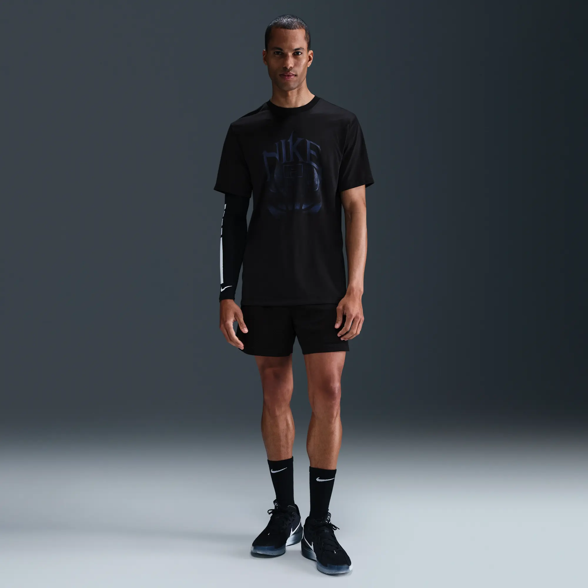 Nike Men's Dri-FIT Basketball T-Shirt - Black - Polyester