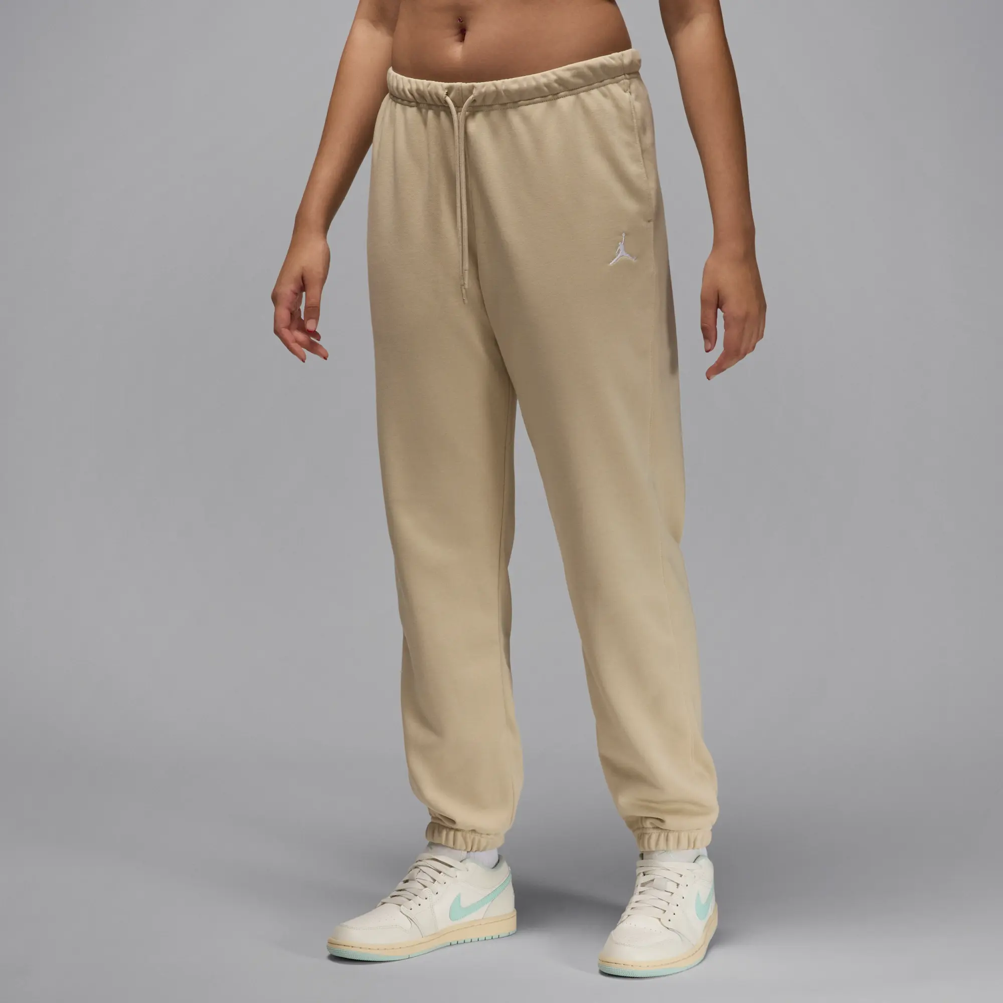 Nike Jordan Brooklyn Fleece Women's French Terry Trousers - Brown - Cotton/Polyester