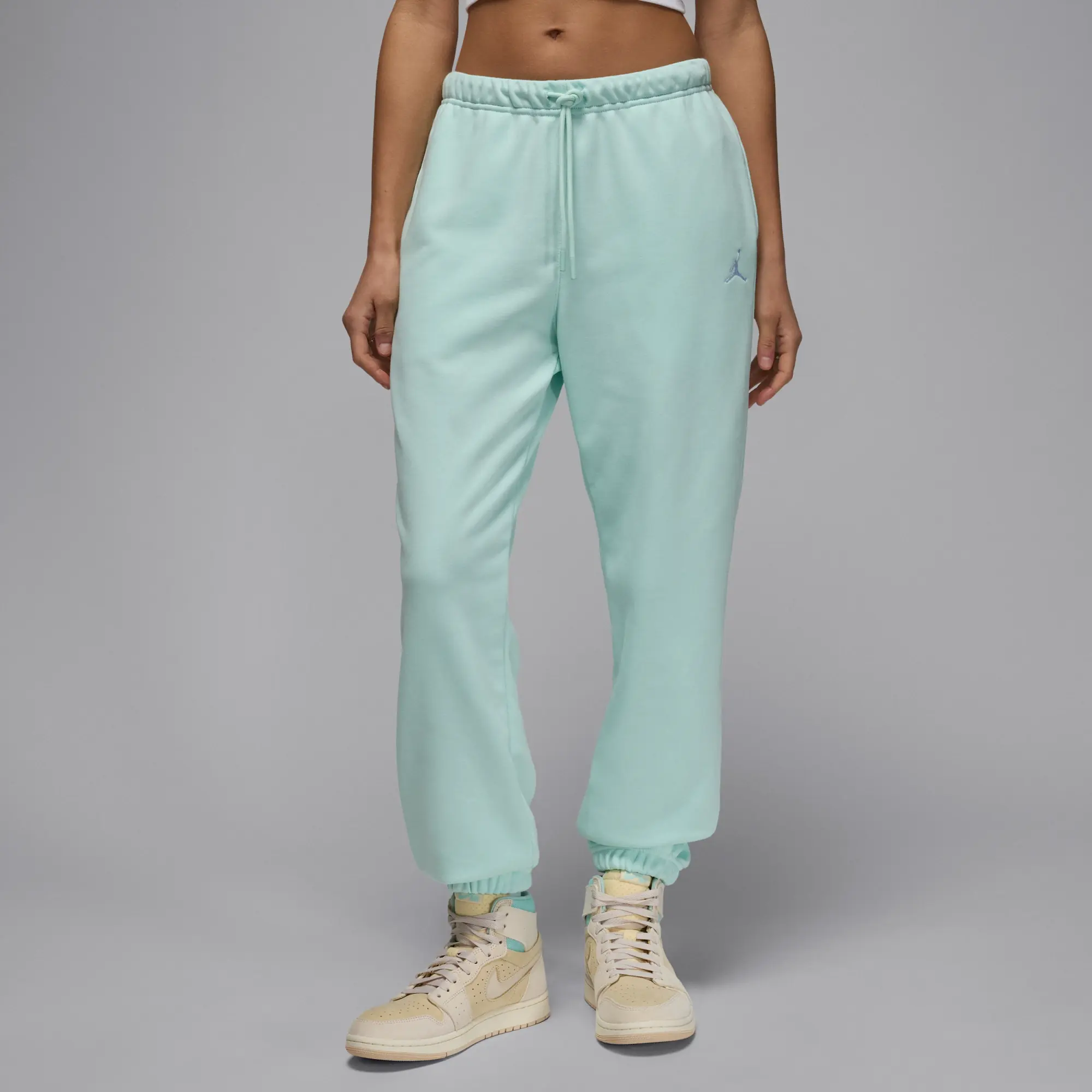 Nike Jordan Brooklyn Fleece Women's French Terry Trousers - Green - Cotton/Polyester