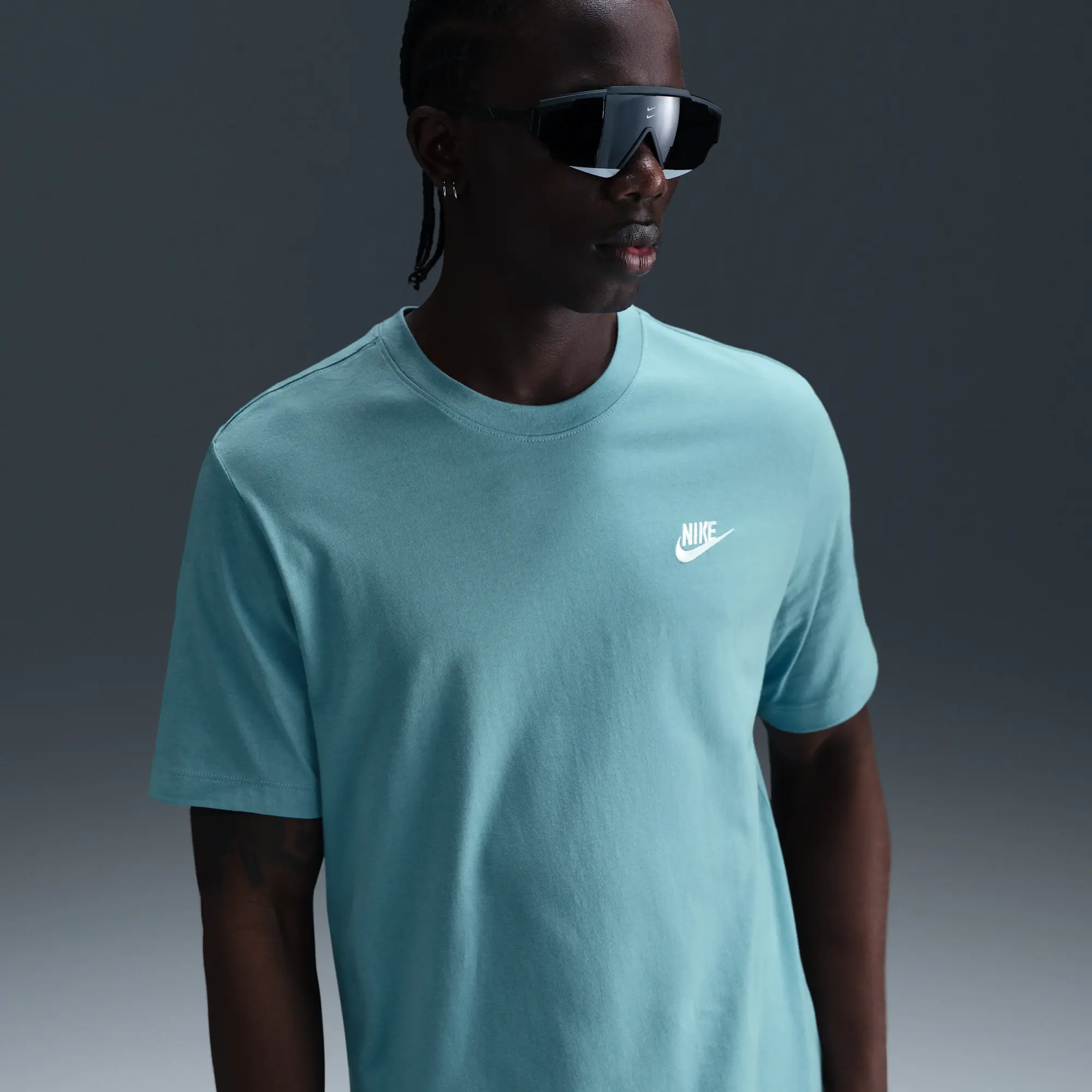 Nike Sportswear Club Men's T-Shirt - Blue - Cotton
