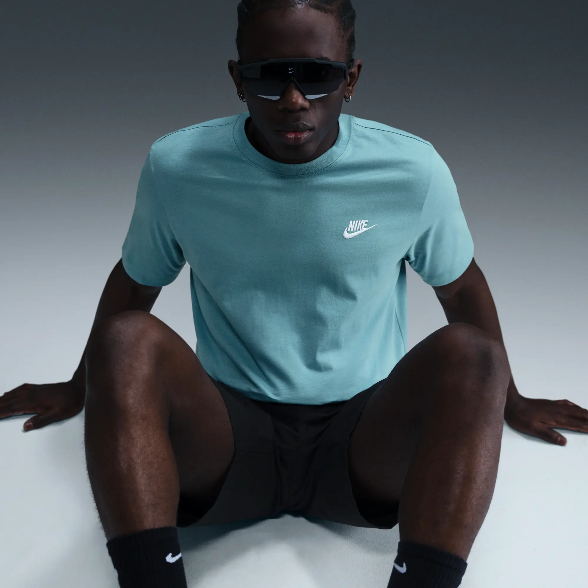 Nike Sportswear Club Men's T-Shirt - Blue - Cotton