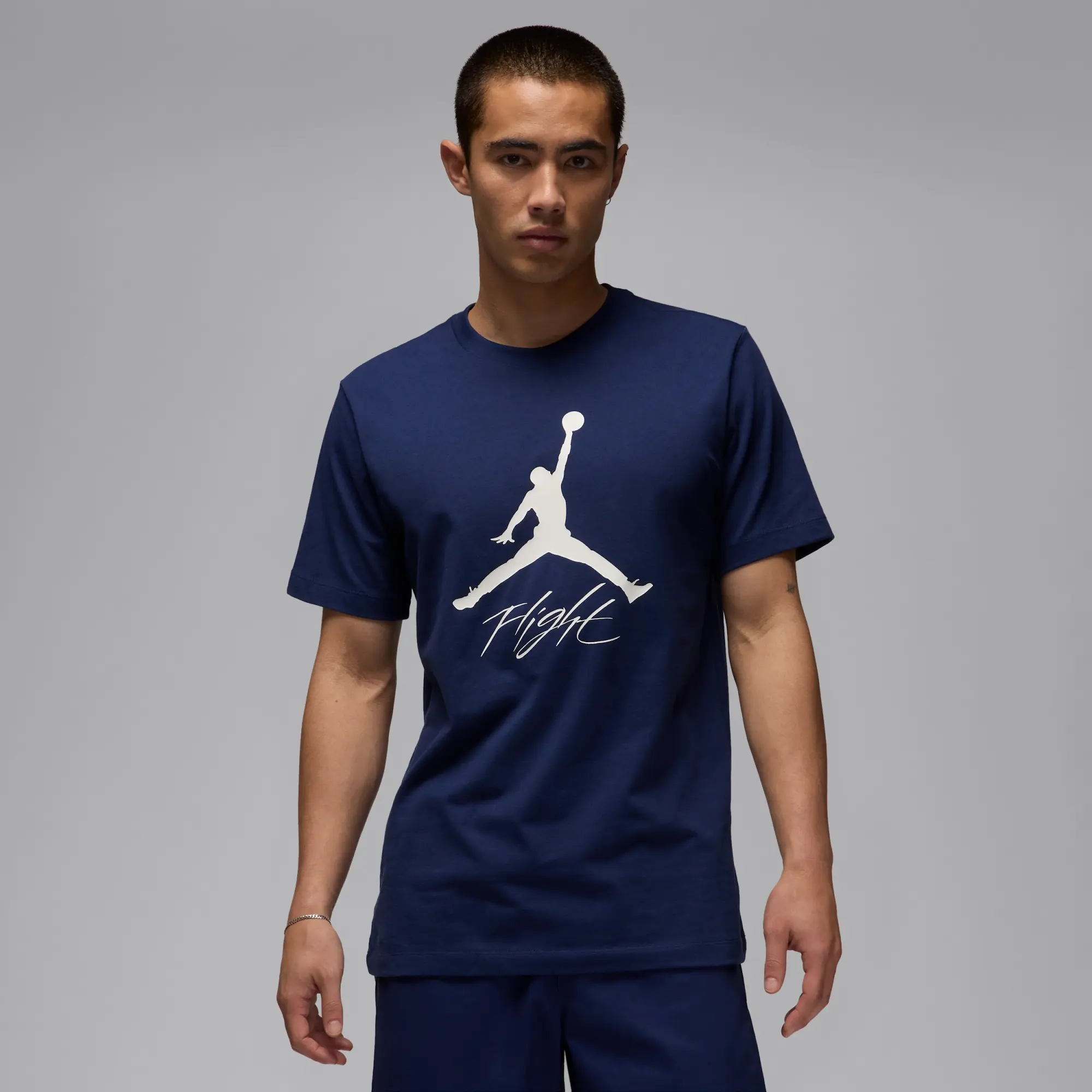 Nike Jordan Jumpman Flight Men's T-Shirt - Blue - Cotton/Polyester