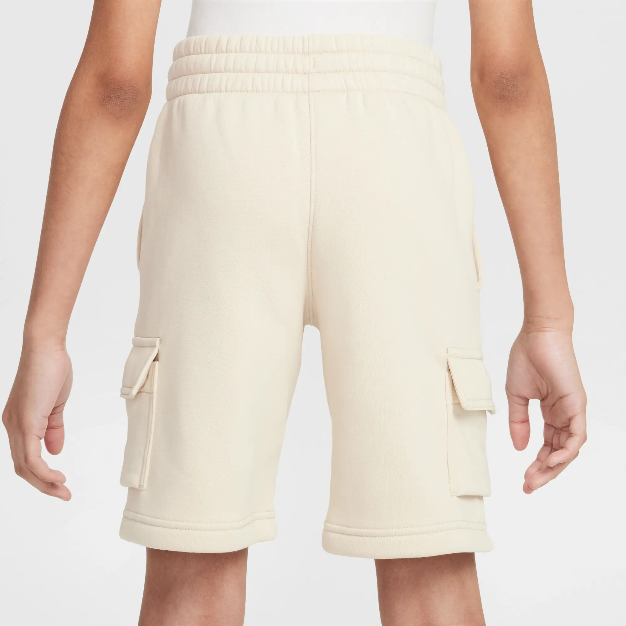 Nike Sportswear Older Kids' (Boys') Fleece Cargo Shorts - Brown - Cotton/Polyester