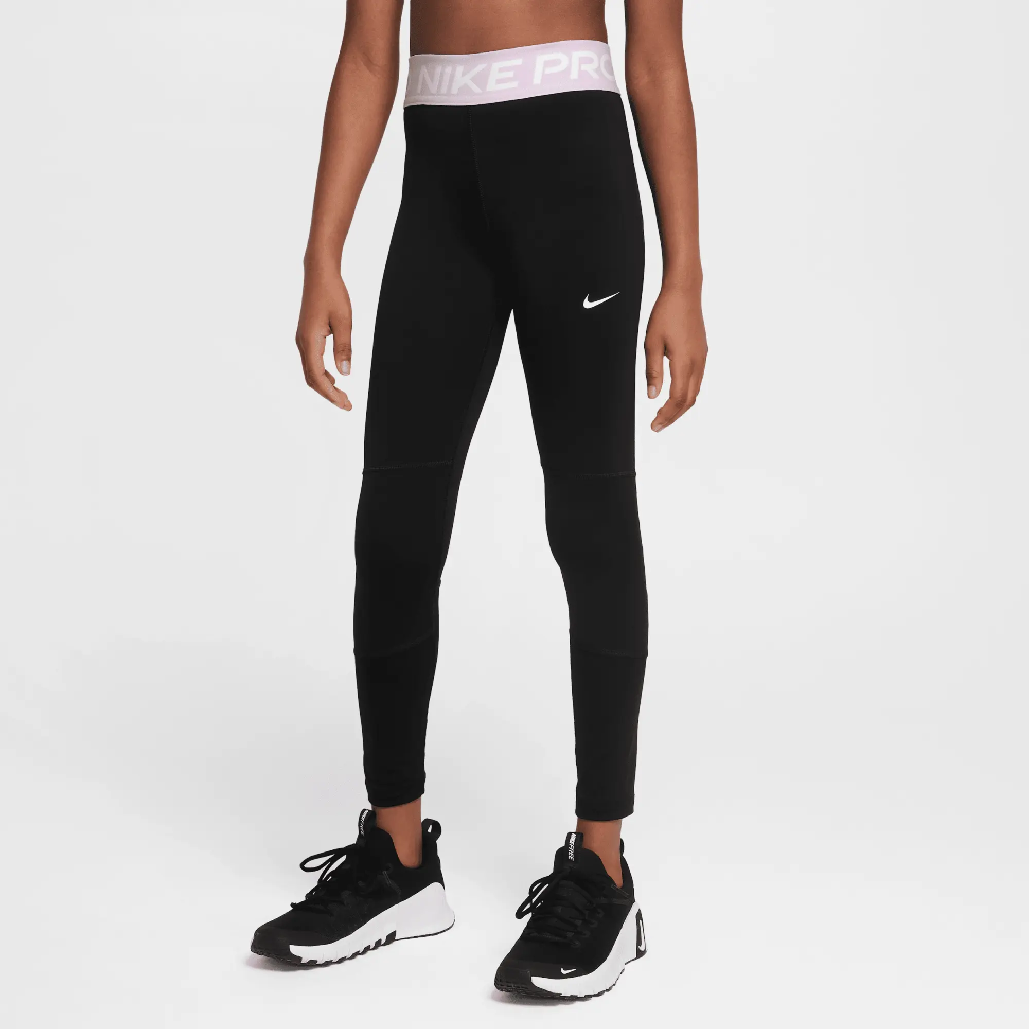 Nike Pro Dri-FIT Older Kids' (Girls') Leggings - Black - Recycled Polyester Minimum