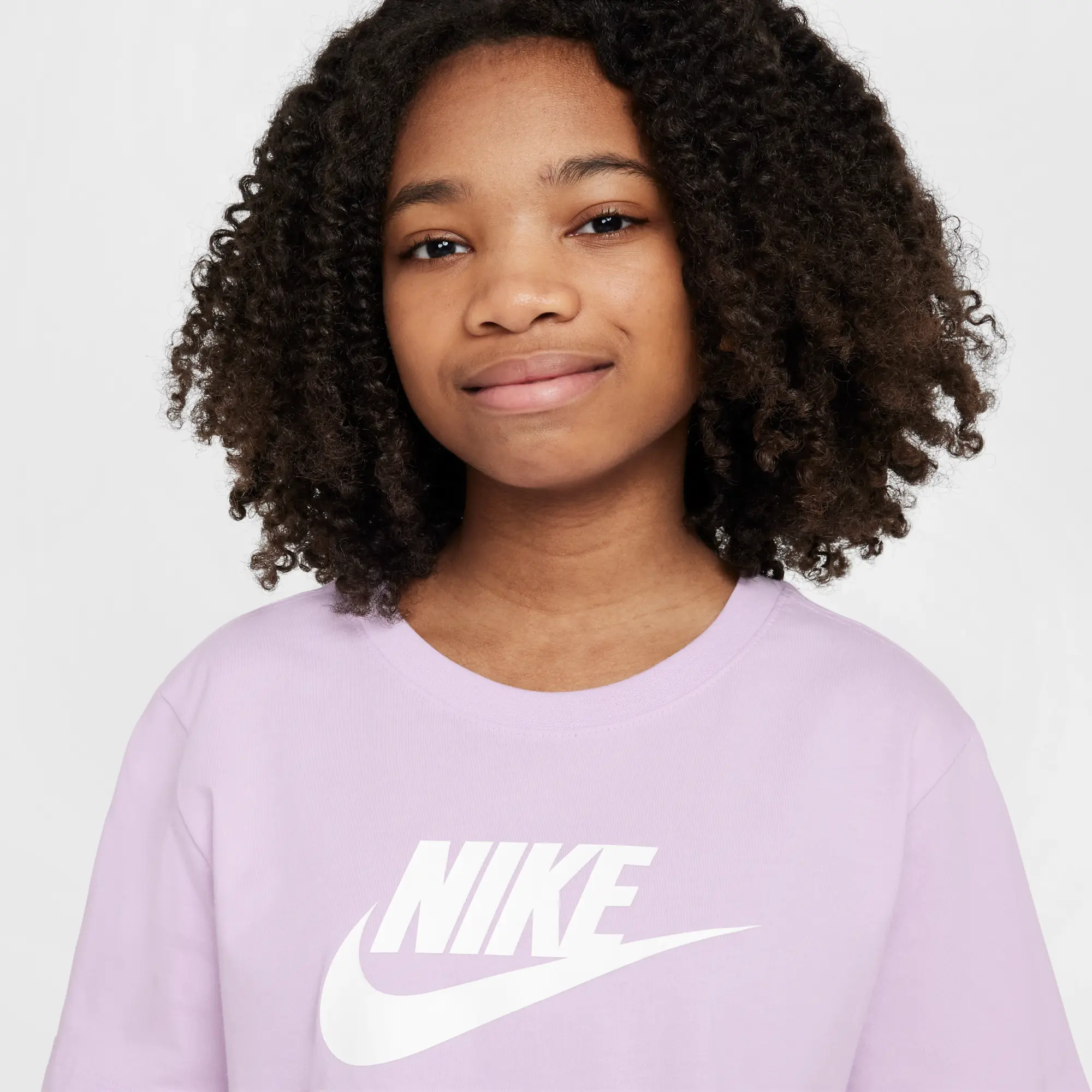 Nike Sportswear Older Kids' (Girls') Cropped T-Shirt - Purple