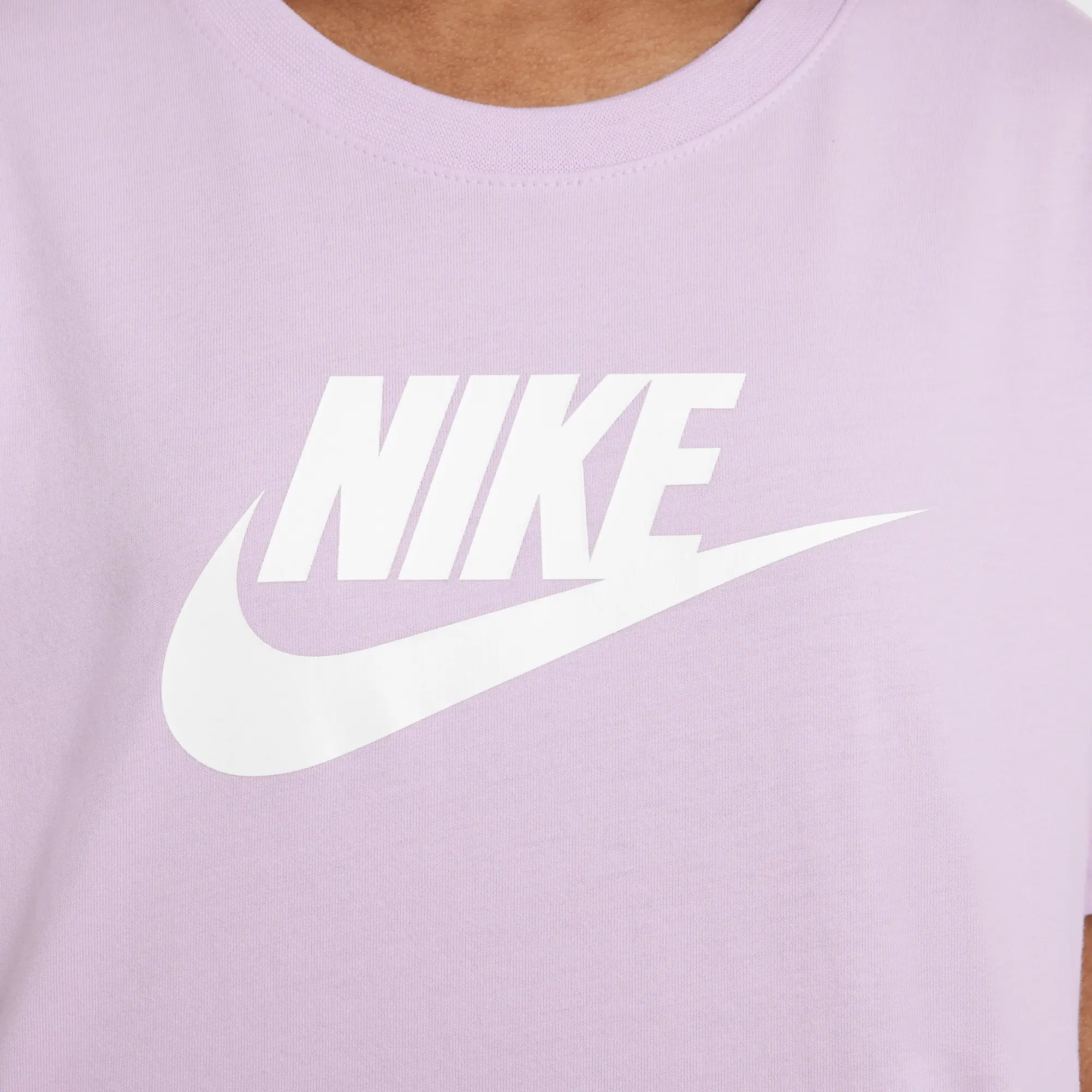 Nike Sportswear Older Kids' (Girls') Cropped T-Shirt - Purple