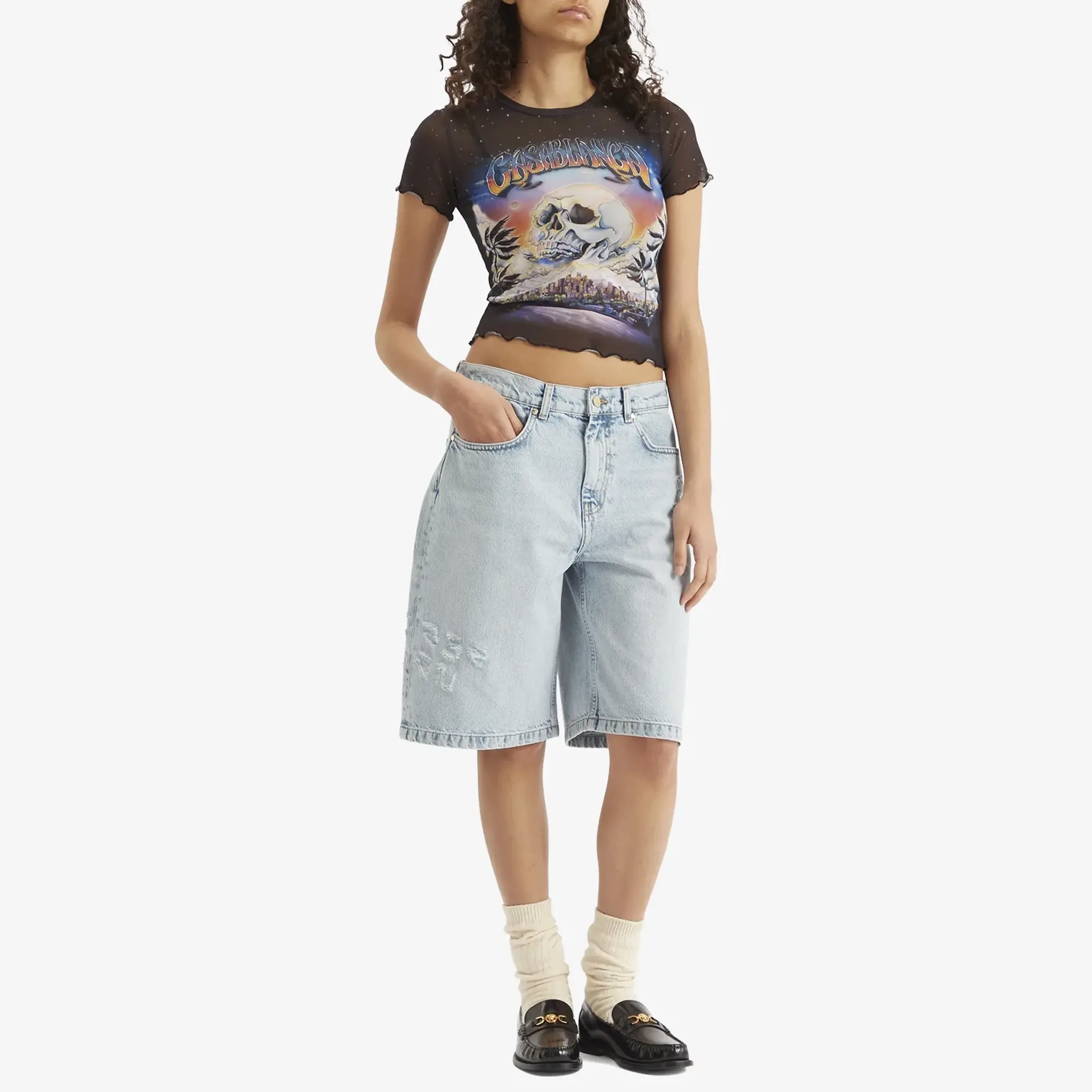 Casablanca Women's La Premonition Mesh T-Shirt