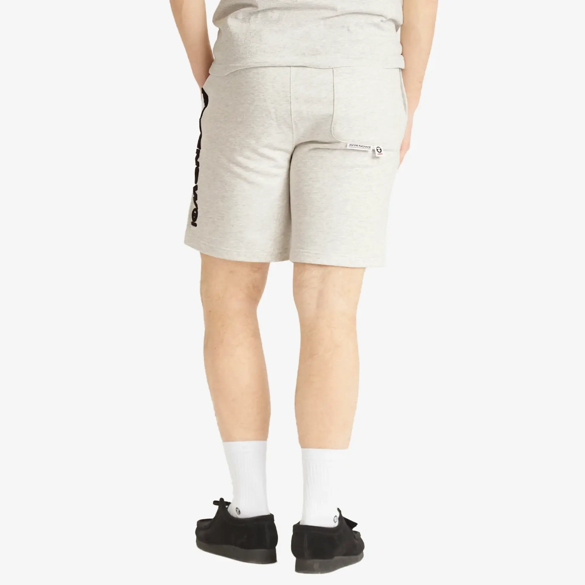 A Bathing Ape AAPE Now Solid Sweat Shorts Heather White