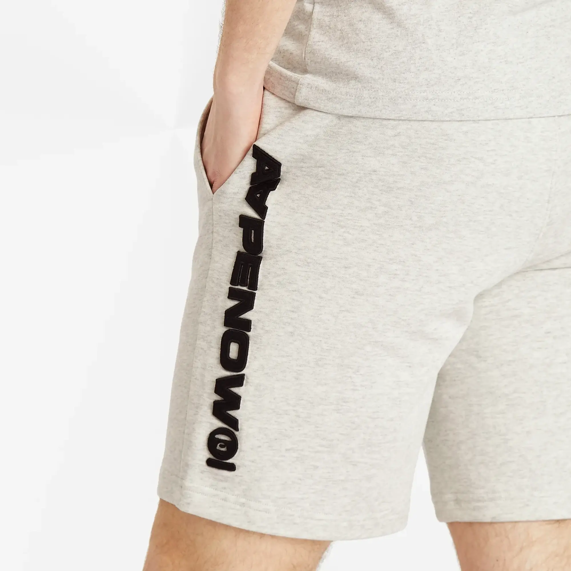 A Bathing Ape AAPE Now Solid Sweat Shorts Heather White