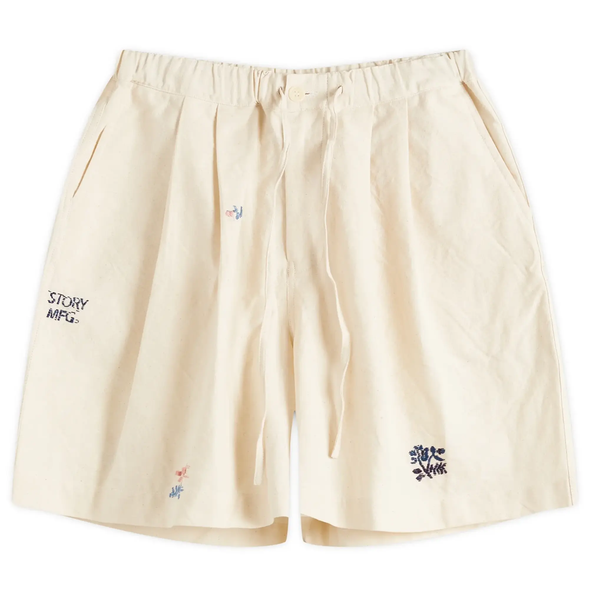 Story mfg. Women's Bridge Shorts Ecru Interrupted
