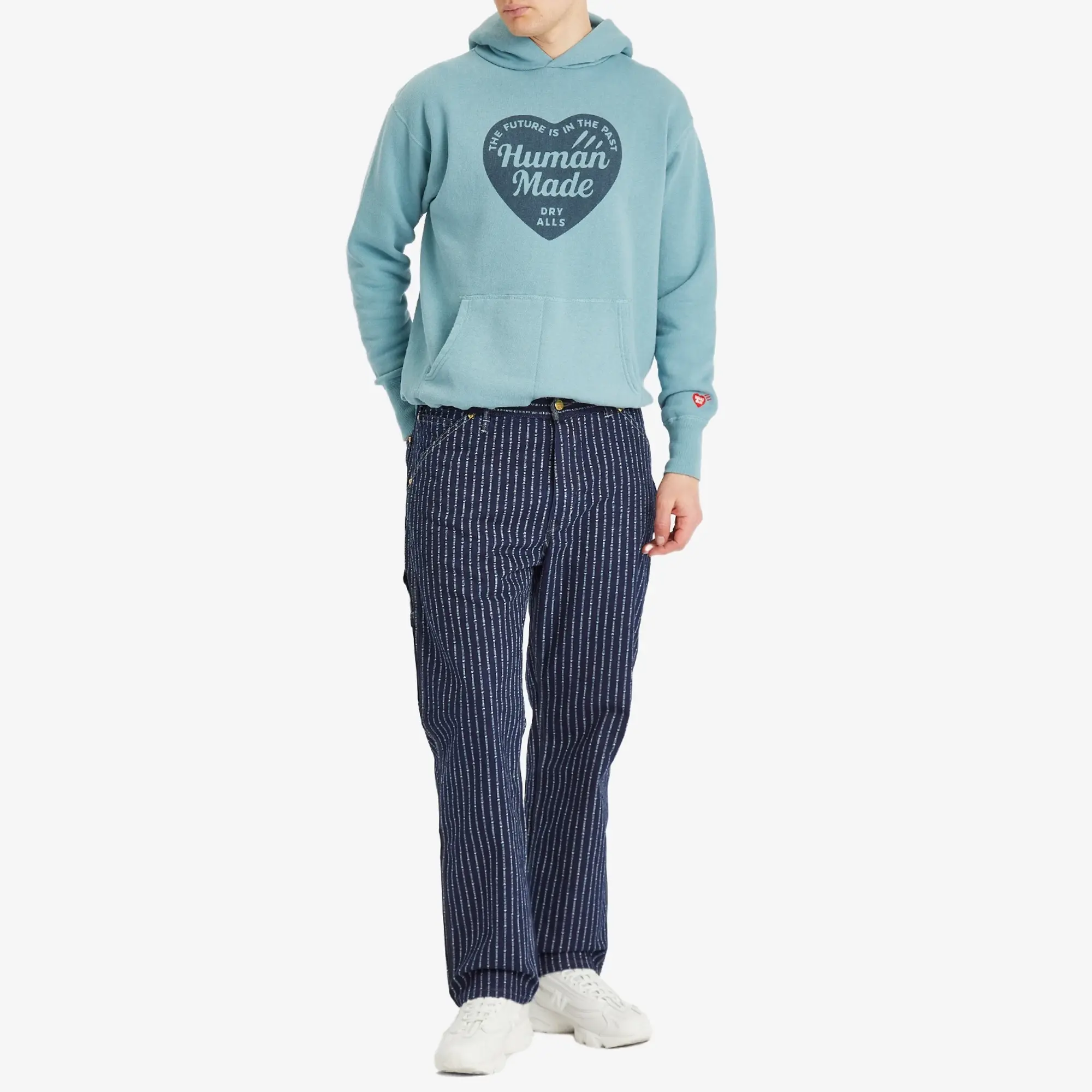 Human Made Men's Tsuriami Heart Hoodie Blue