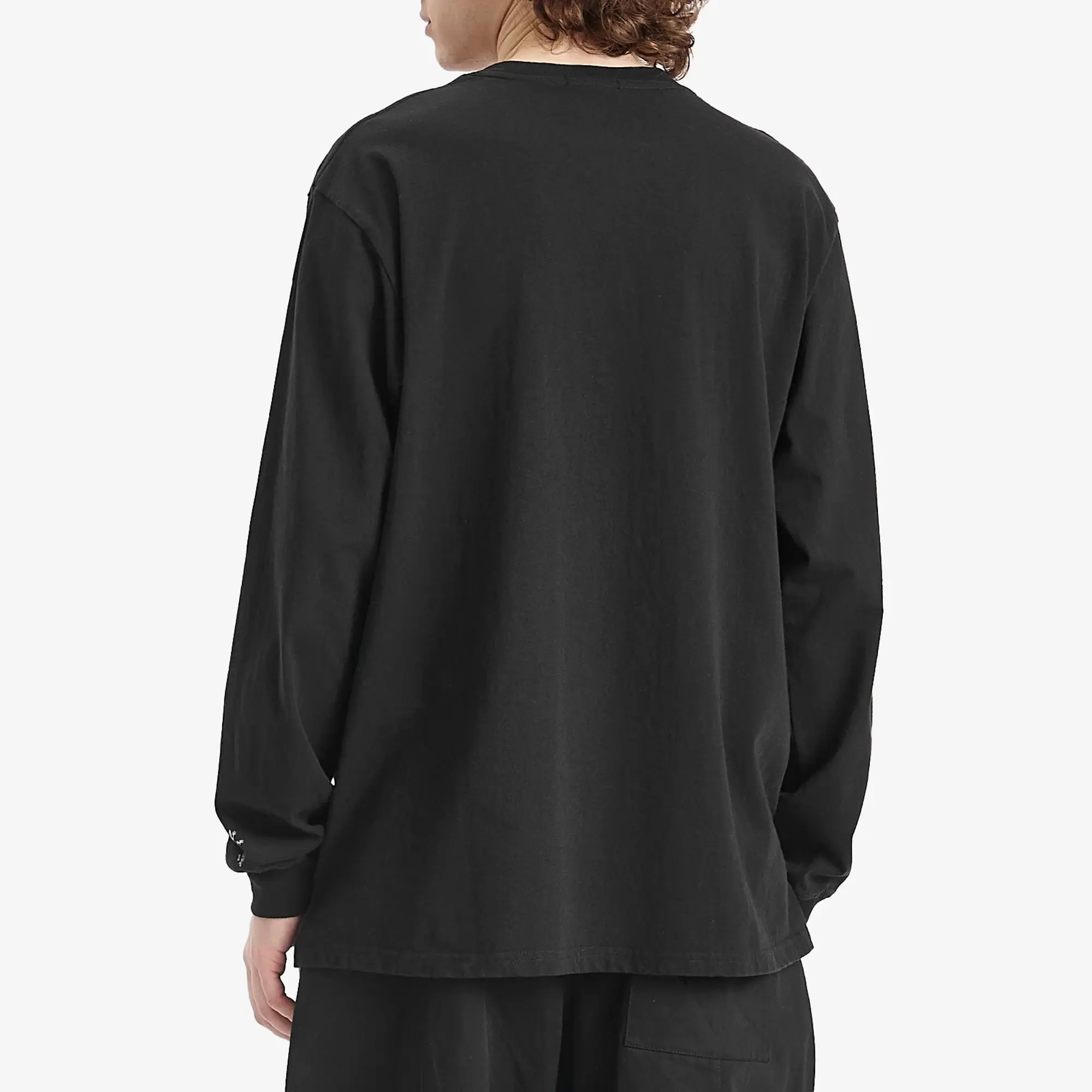 Engineered Garments Men's Printed Cross Long Sleeve T-Shirt Black