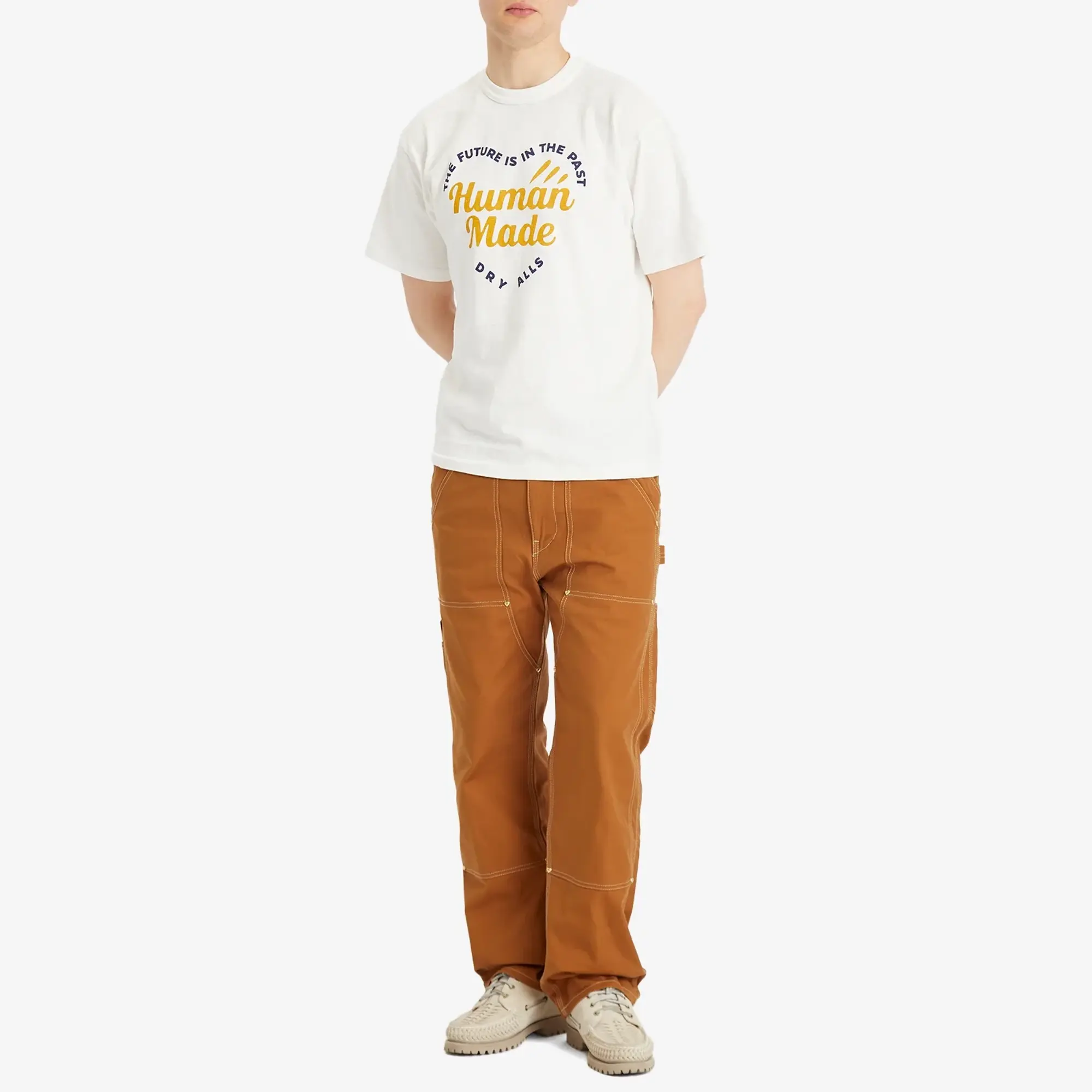 Human Made Men's Word Heart Graphic T-Shirt White