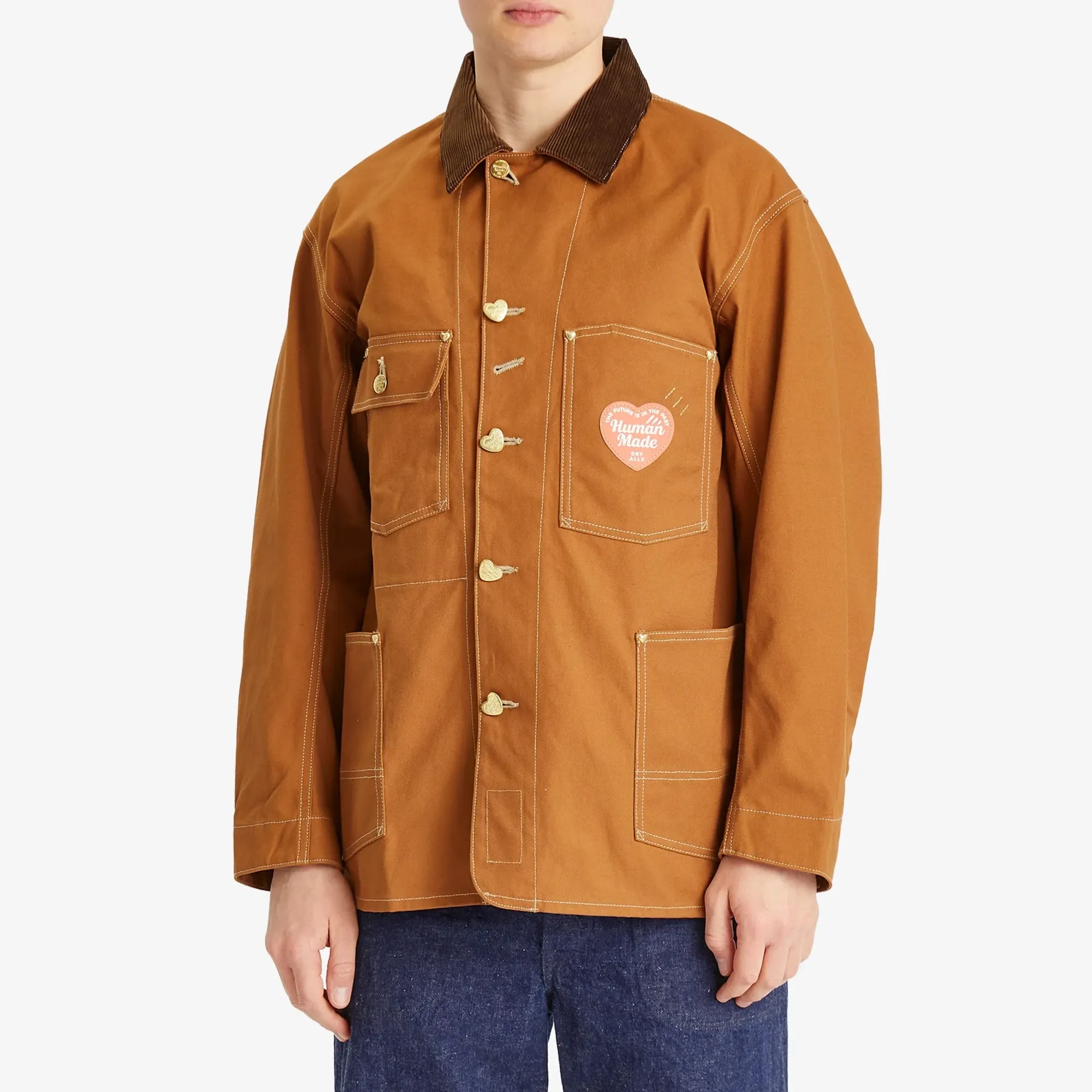 Human Made Men's Duck Coverall Jacket Brown | HM29JK008-BRN