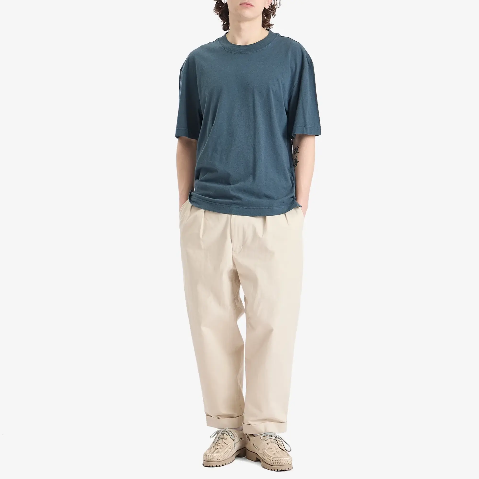 MHL by Margaret Howell Men's Simple T-Shirt Mineral Blue