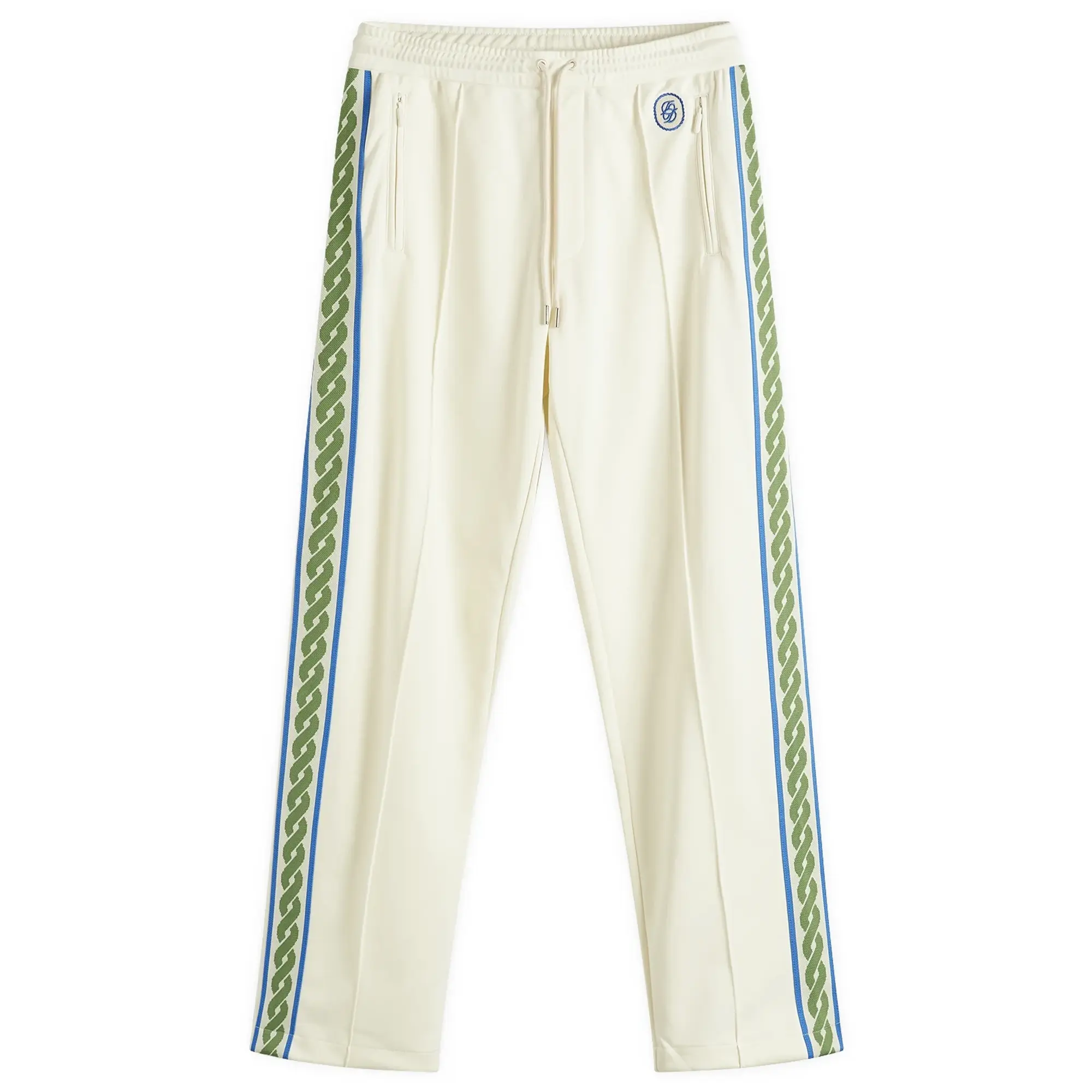 Drôle de Monsieur Men's Trackpant with side stripe Off White