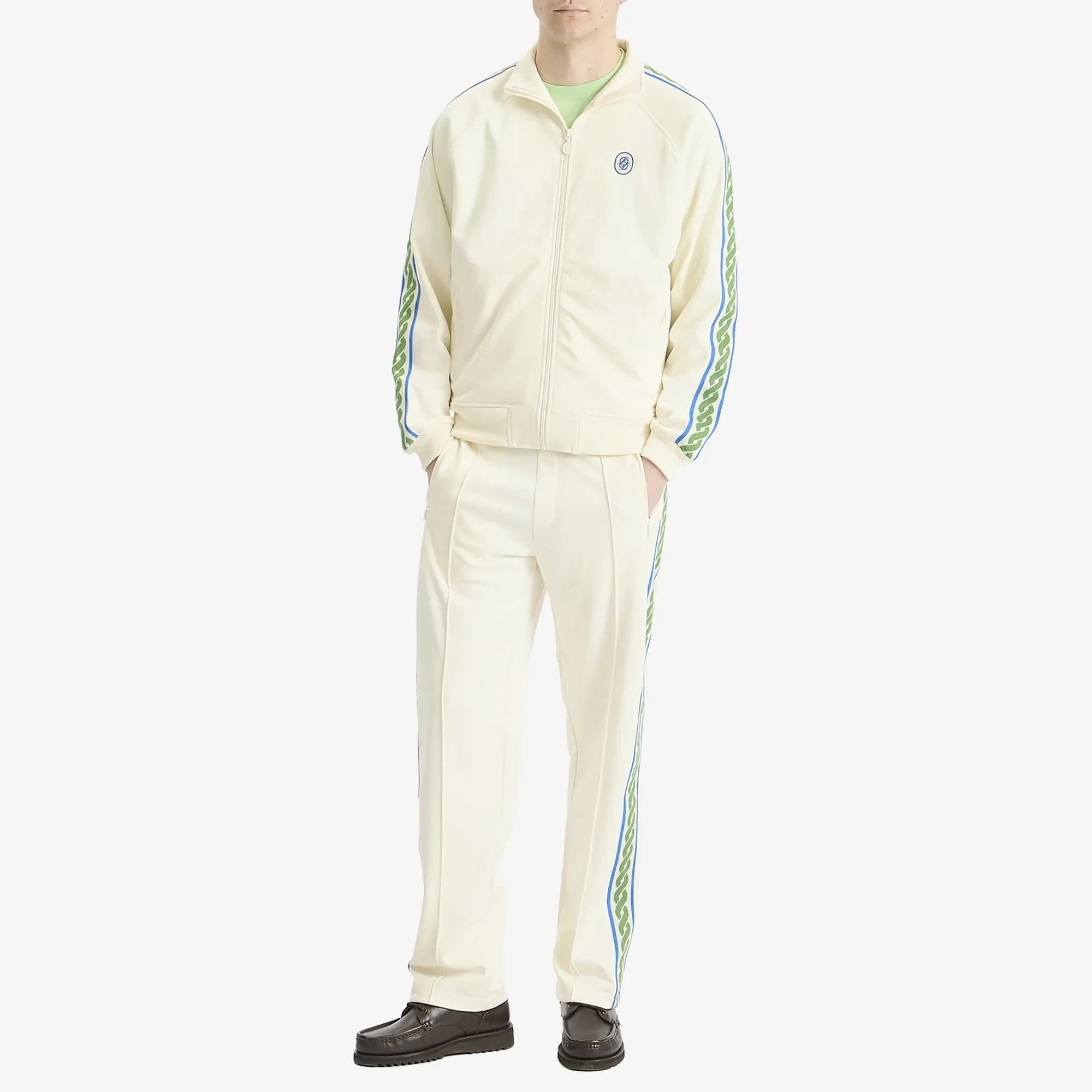Drôle de Monsieur Men's Trackpant with side stripe Off White
