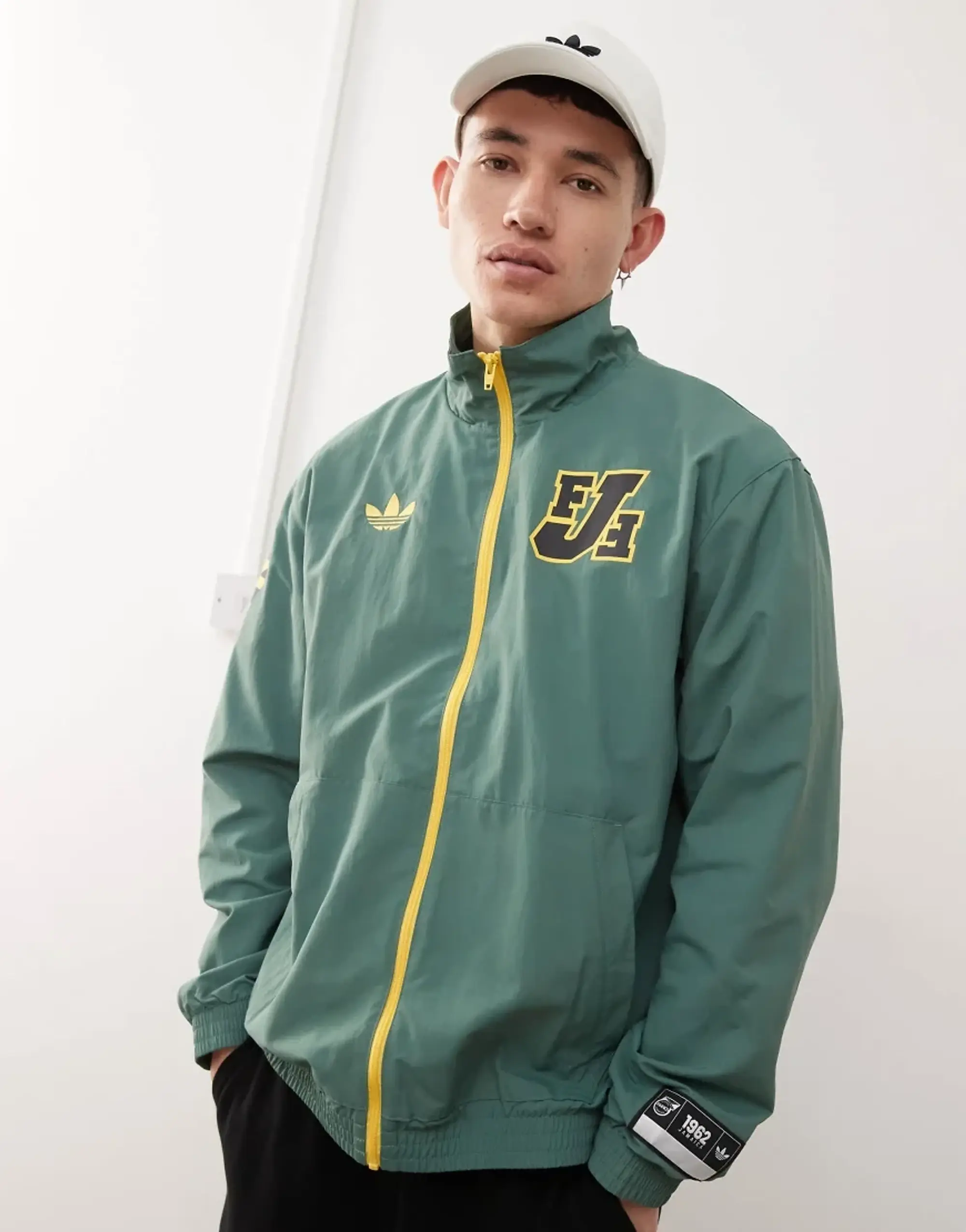 Adidas Originals Jamaica Vrct Track Top In Green