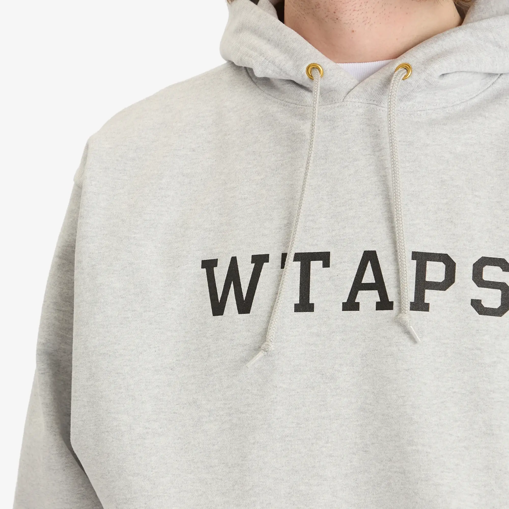 WTAPS Men's Academy Logo Hoodie Ash Gray