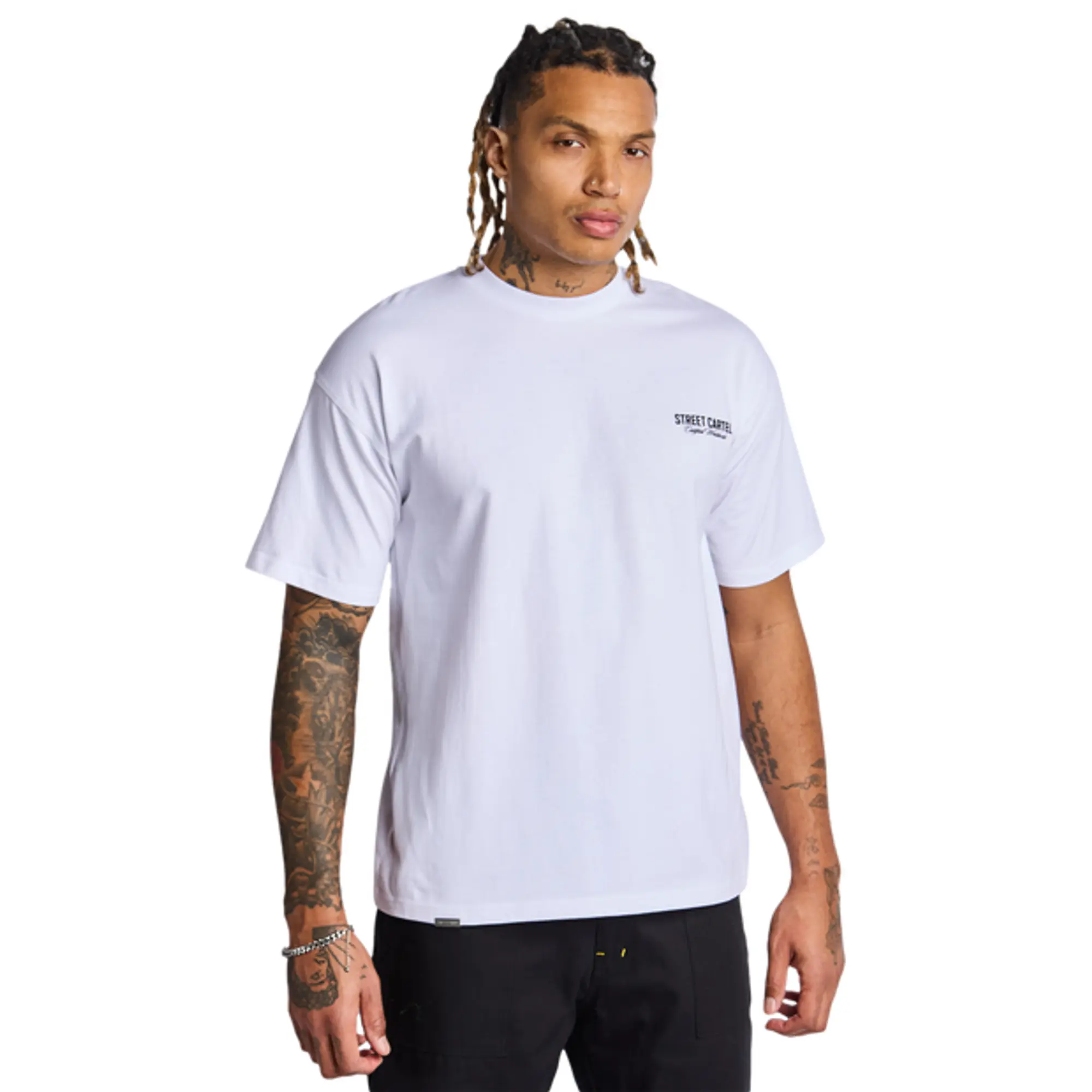 Street Cartel Racer Men T-Shirts - White