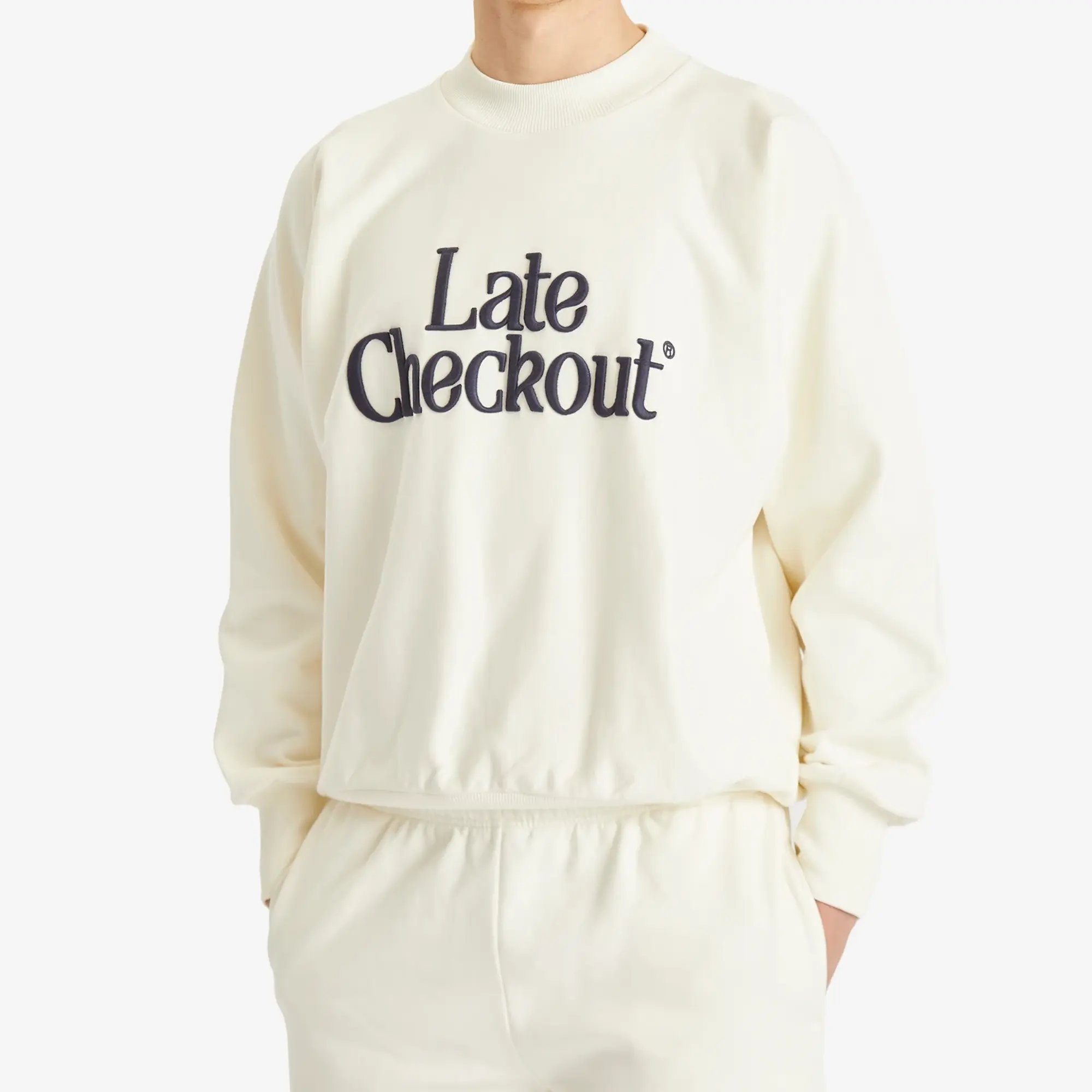 Late Checkout Men's Crewneck Sweatshirt White