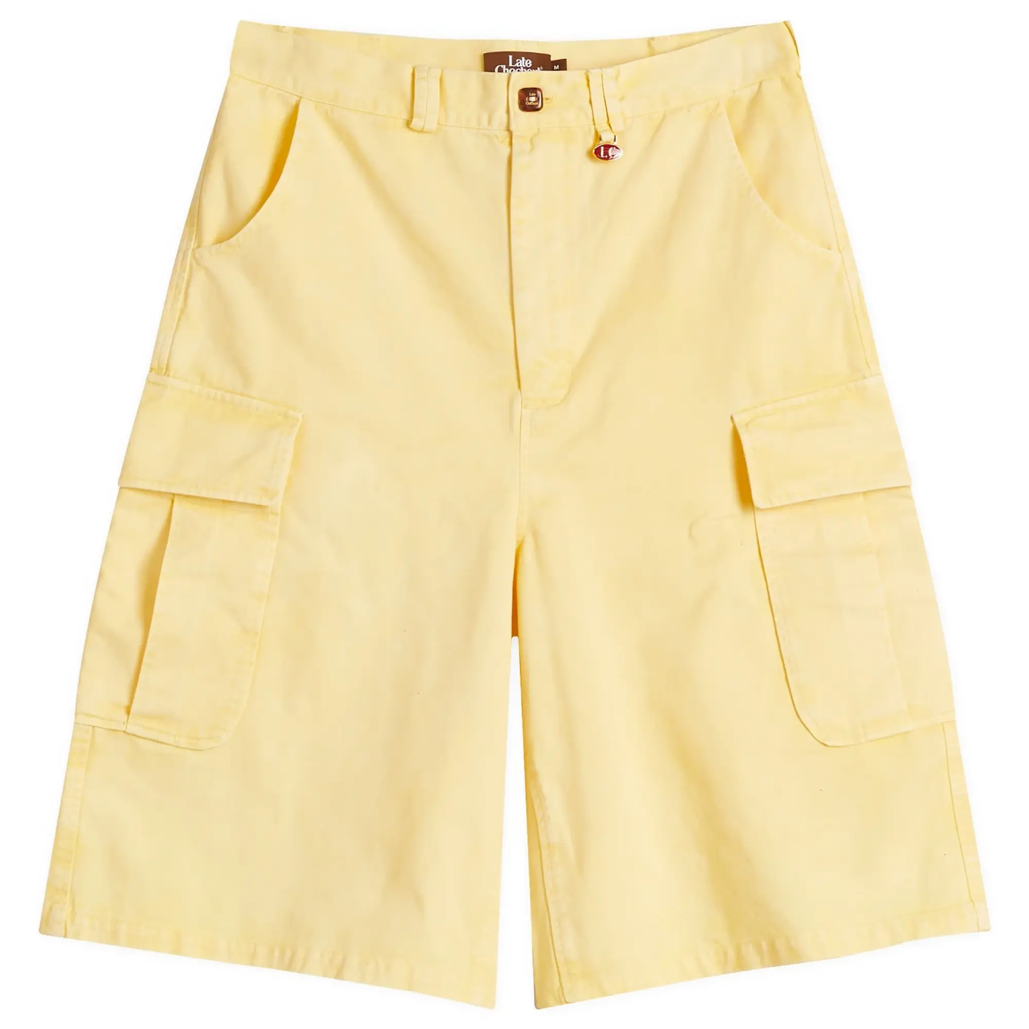 Late Checkout Men's Faded Cargo Shorts Yellow