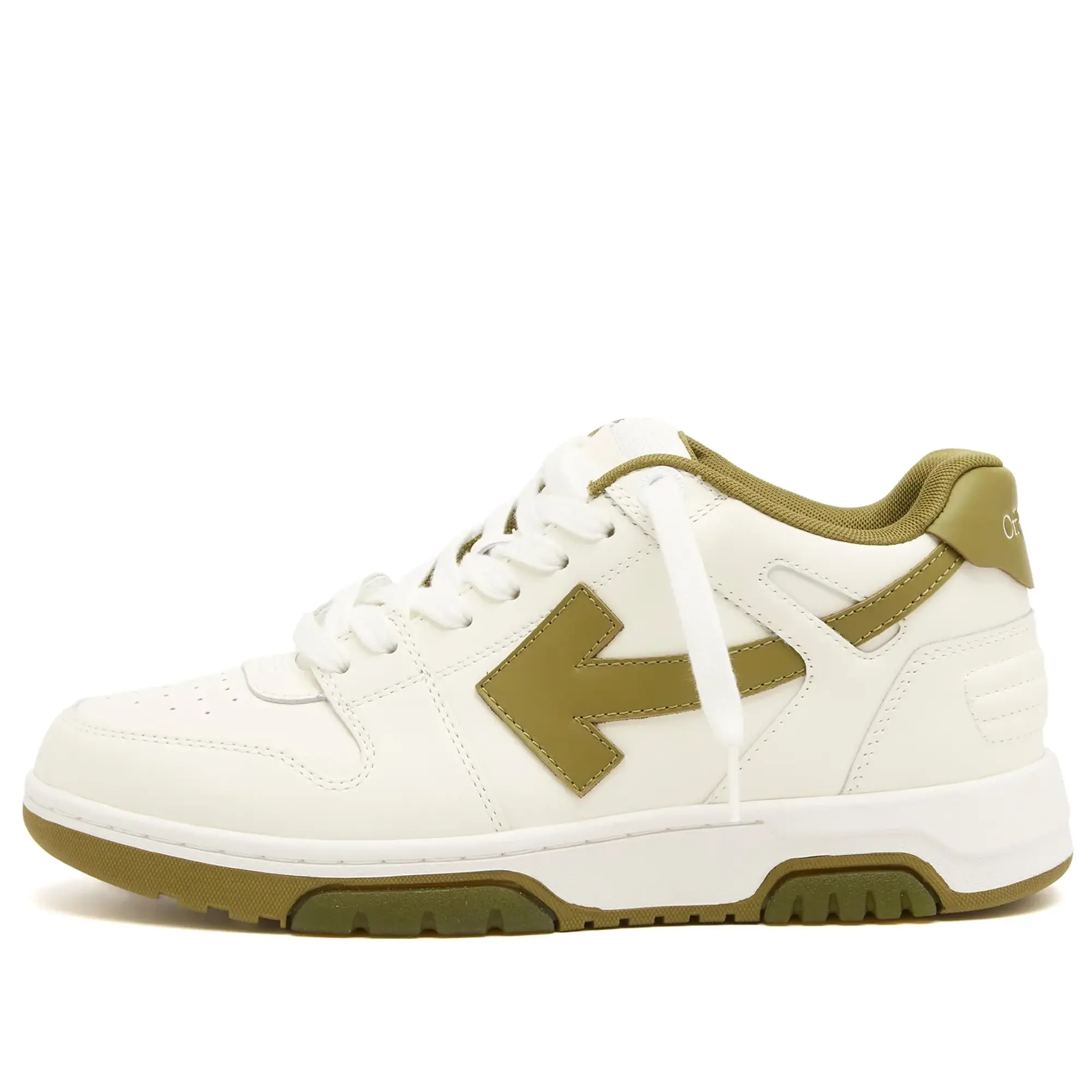 Off-White Men's Out Of Office Sneaker White/Olive Green